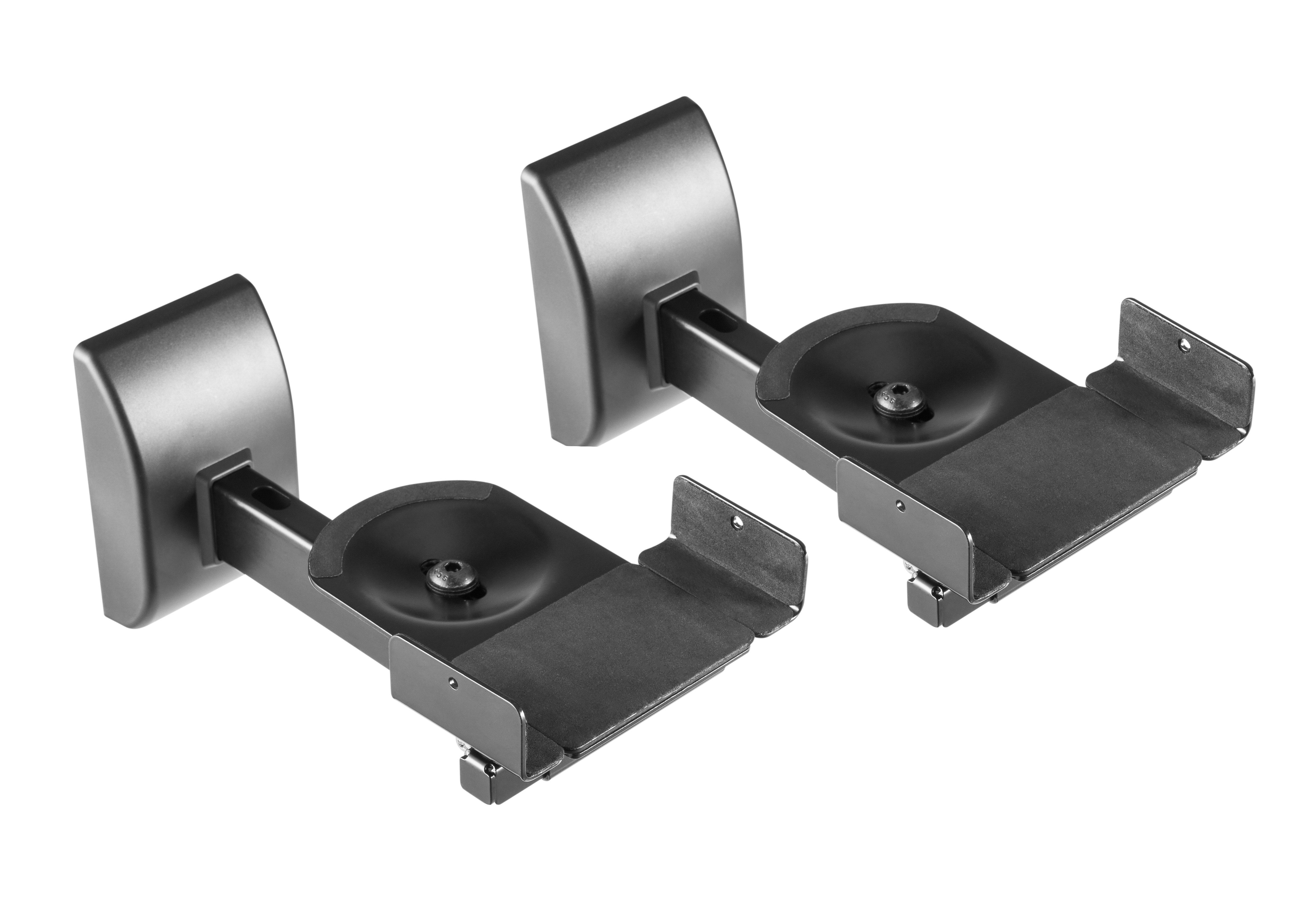 HALTERUNGSPROFI Lautsprecher-Wandhalterung LSSL2, (Neigbar, Drehbar, Kabelführung)