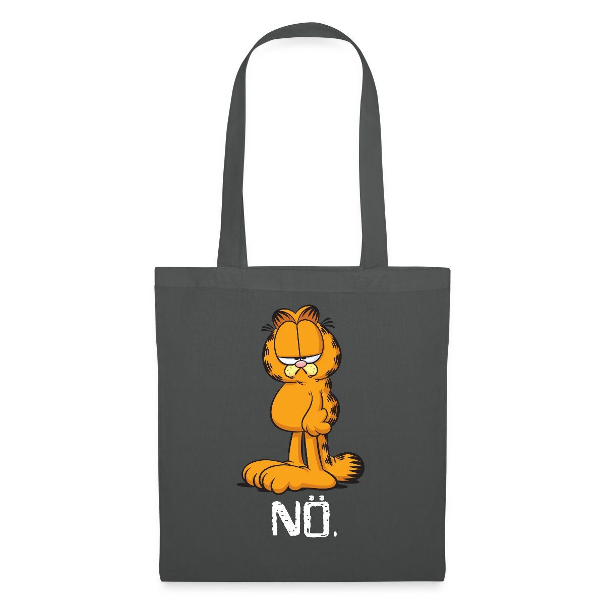 Henkeltasche Garfield Nö Nein Kein Bock Lustig Stoffbeutel