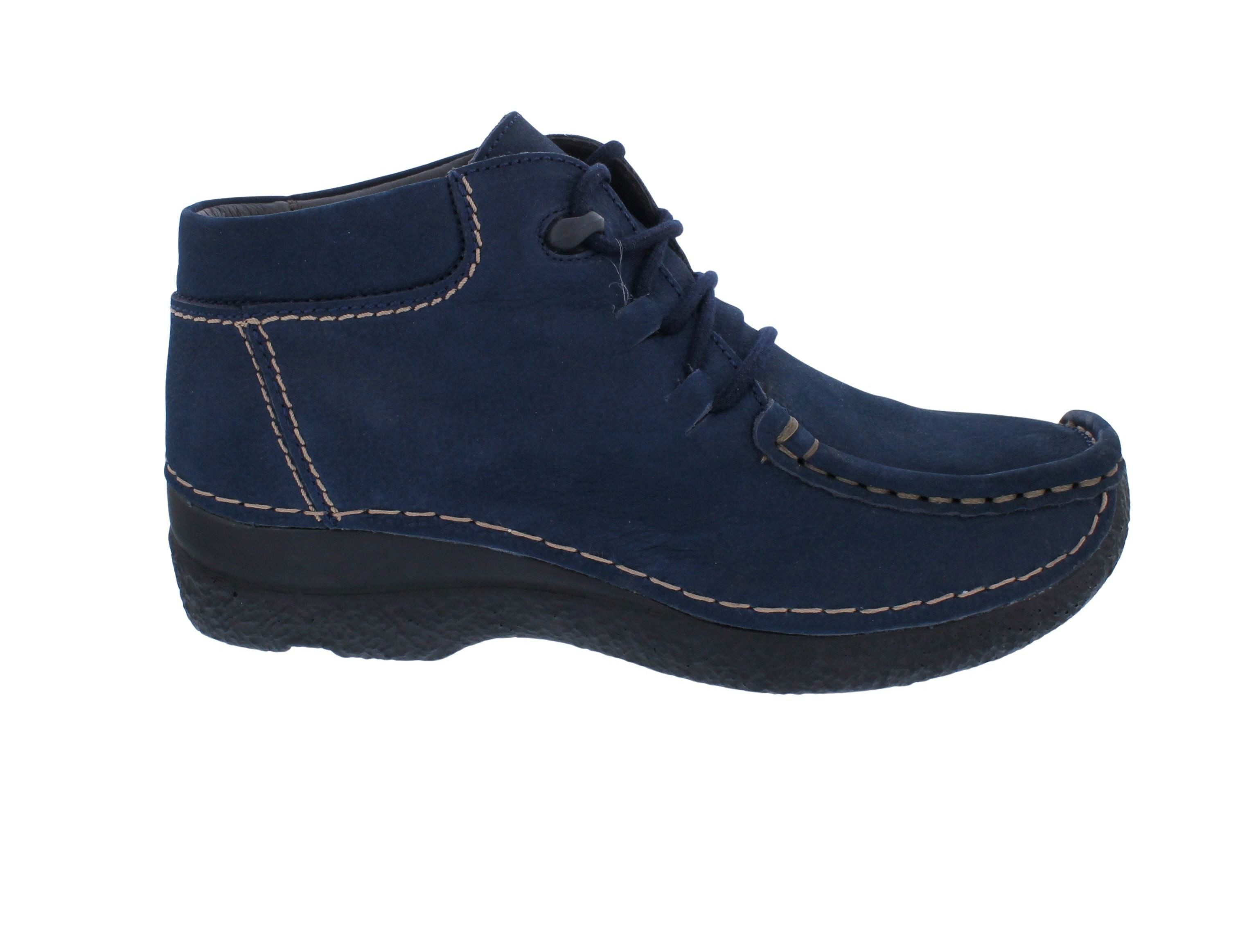 WOLKY Wolky Stiefelette Seamy Moc 0625311-800, Antique Nubukleder, Blau, Fu Schnürstiefel