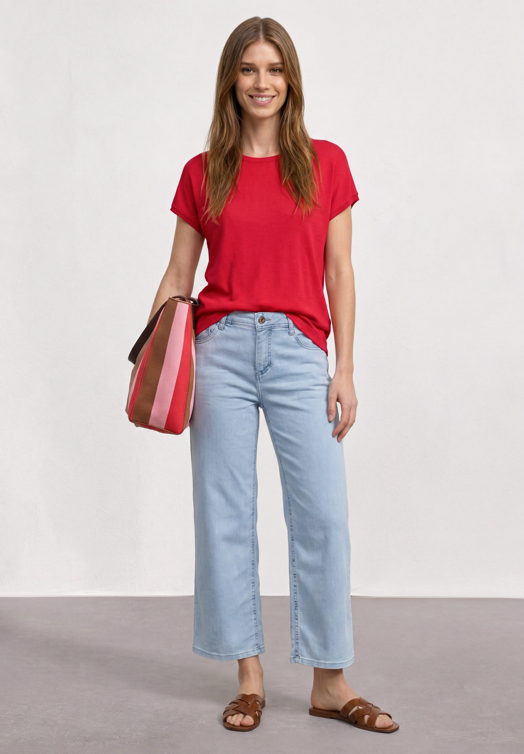 STREET ONE T-Shirt in Unifarbe – Bild 3 von 5