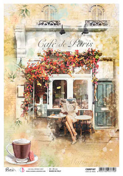 Ciao Bella Seidenpapier Café de Paris, 30 cm x 21,5 cm