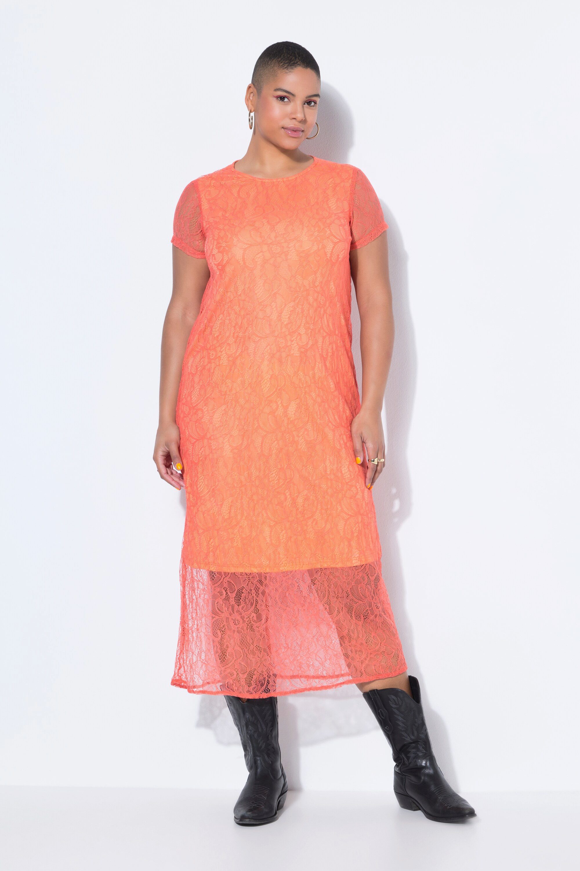 Studio Untold Midikleid Maxikleid Fitted Shape Spitze