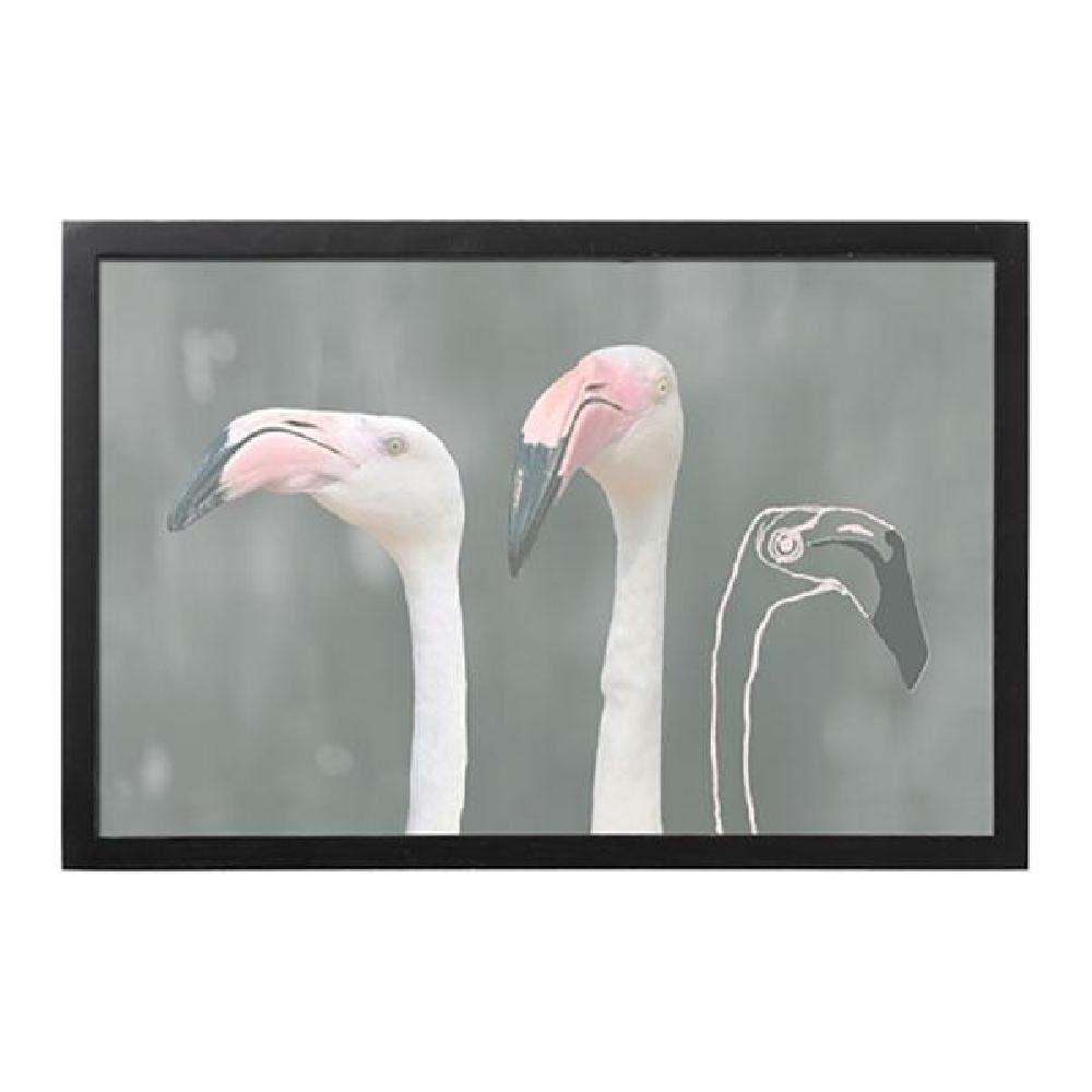 Flamingo Wanddekoobjekt Bild mit Rahmen Bloomingville