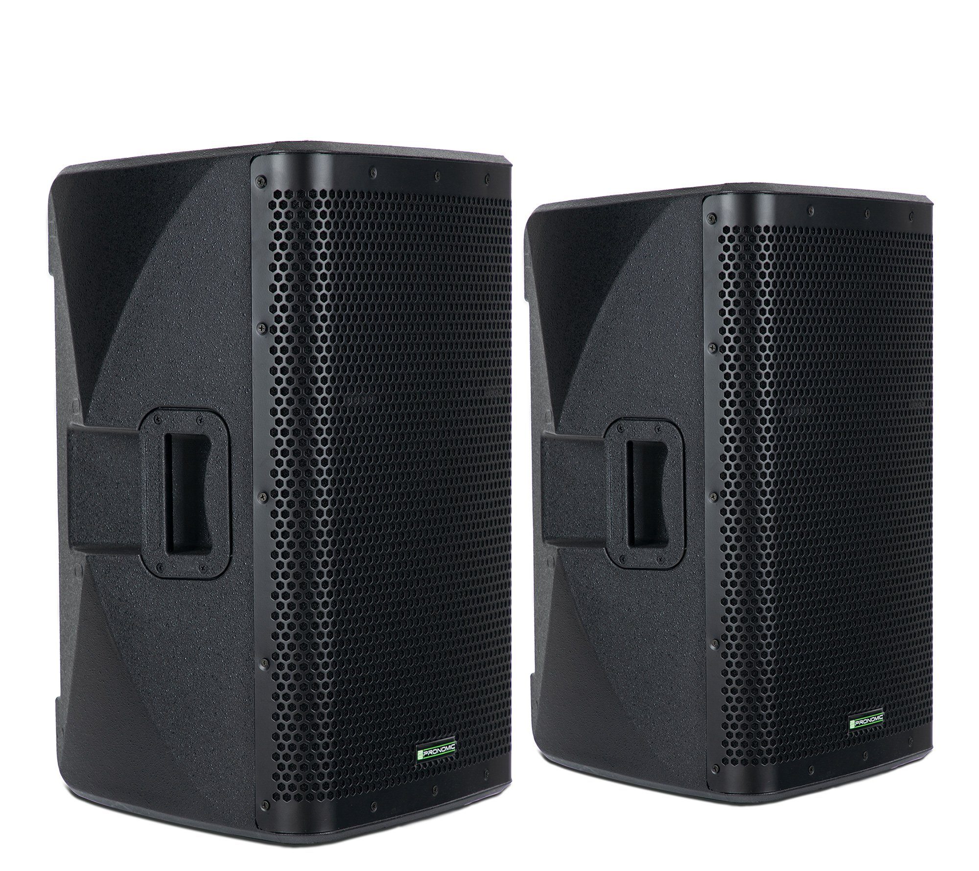 Pronomic Paar C-212 MA - Aktive 2-Wege Bi-Amp Box mit 2 Kanälen - 12" Woofer  2.0 Lautsprecher (Bluetooth, 500 W, Bluetooth-Empfänger und DSP-Presets)