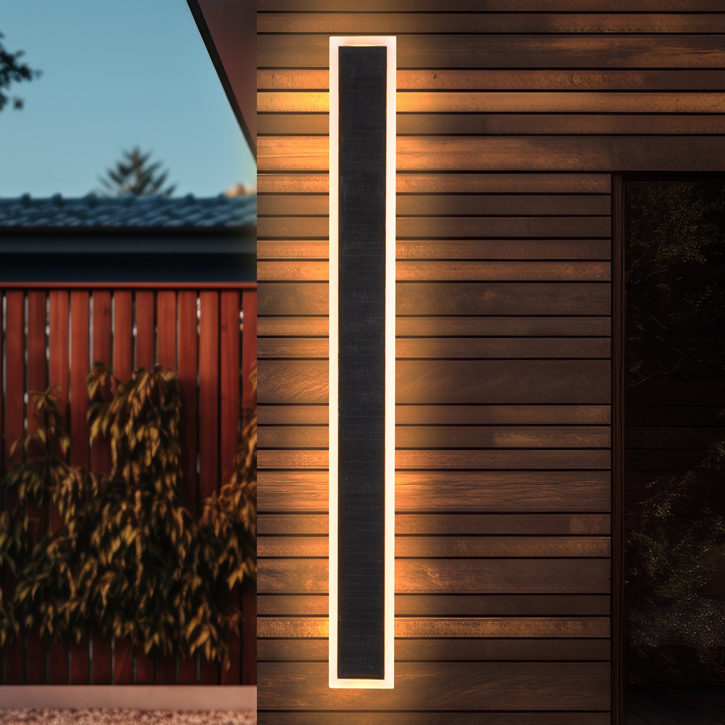 esotec Hausnummer Solar Design Wandleuchte "Smart Light 100" CCT und Fernbedienung