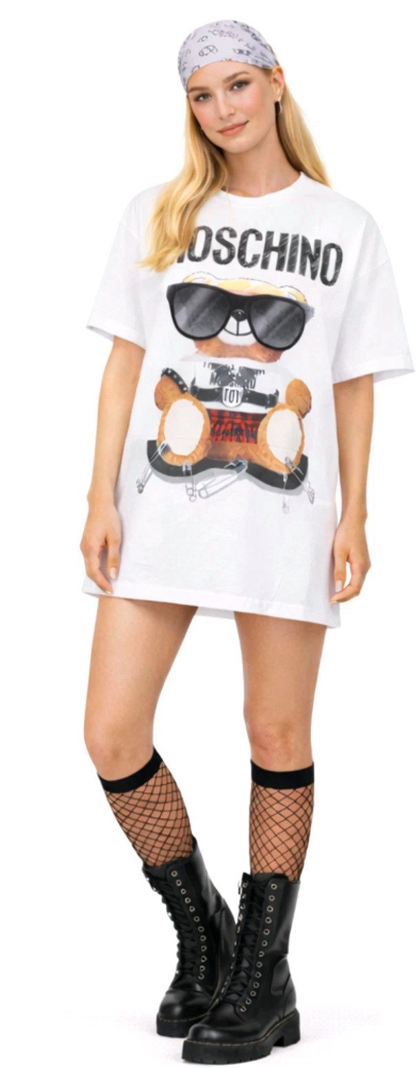 Moschino T-Shirt Couture Teddy Bear Oversize Loose Fit Teddybär Top