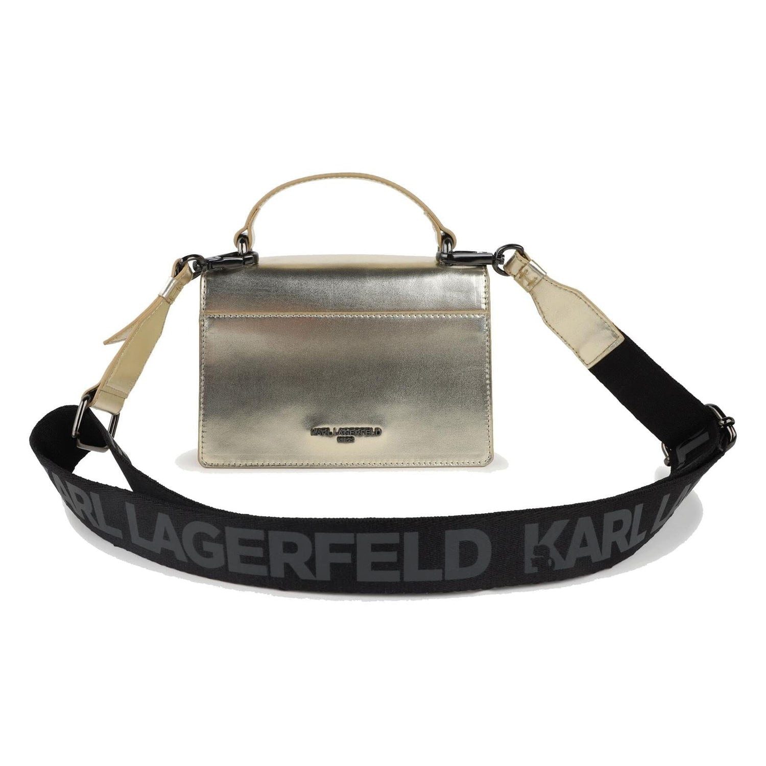 KARL LAGERFELD Umhängetasche KARL LAGERFELD KIDS Handtasche goldgelb – Cat-Patch