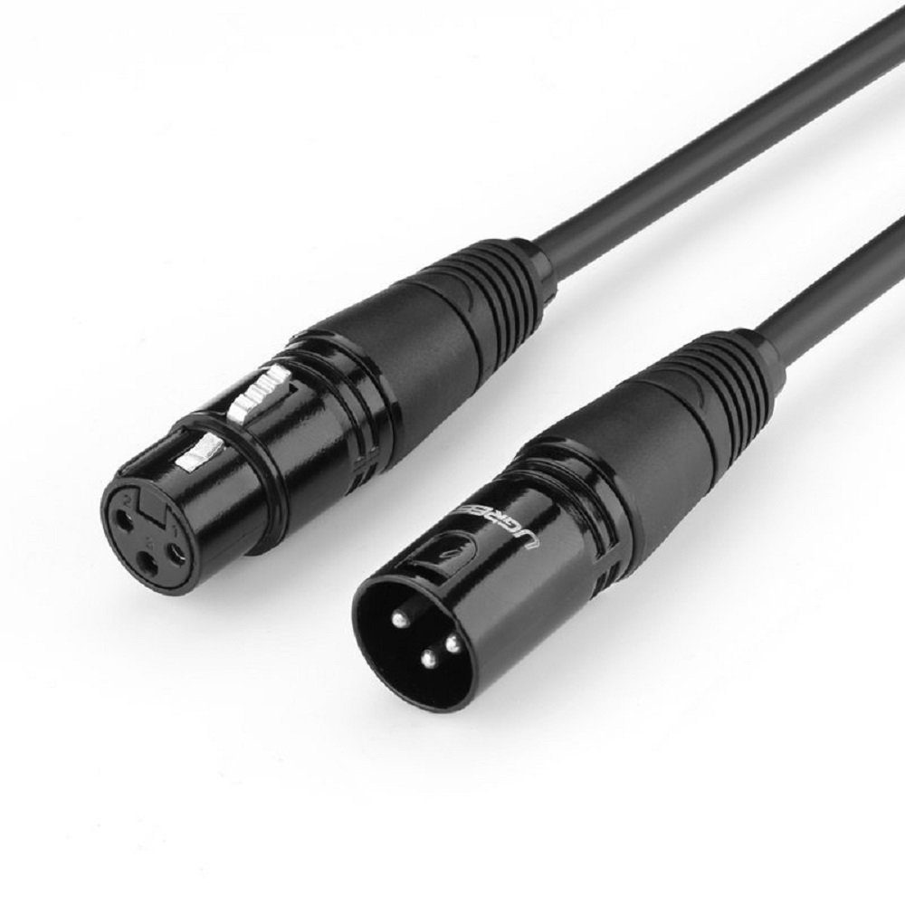 UGREEN Mikrofonkabel XLR Soundanlage weiblich - XLR männlich schwarz Audio-Kabel, (1 cm)