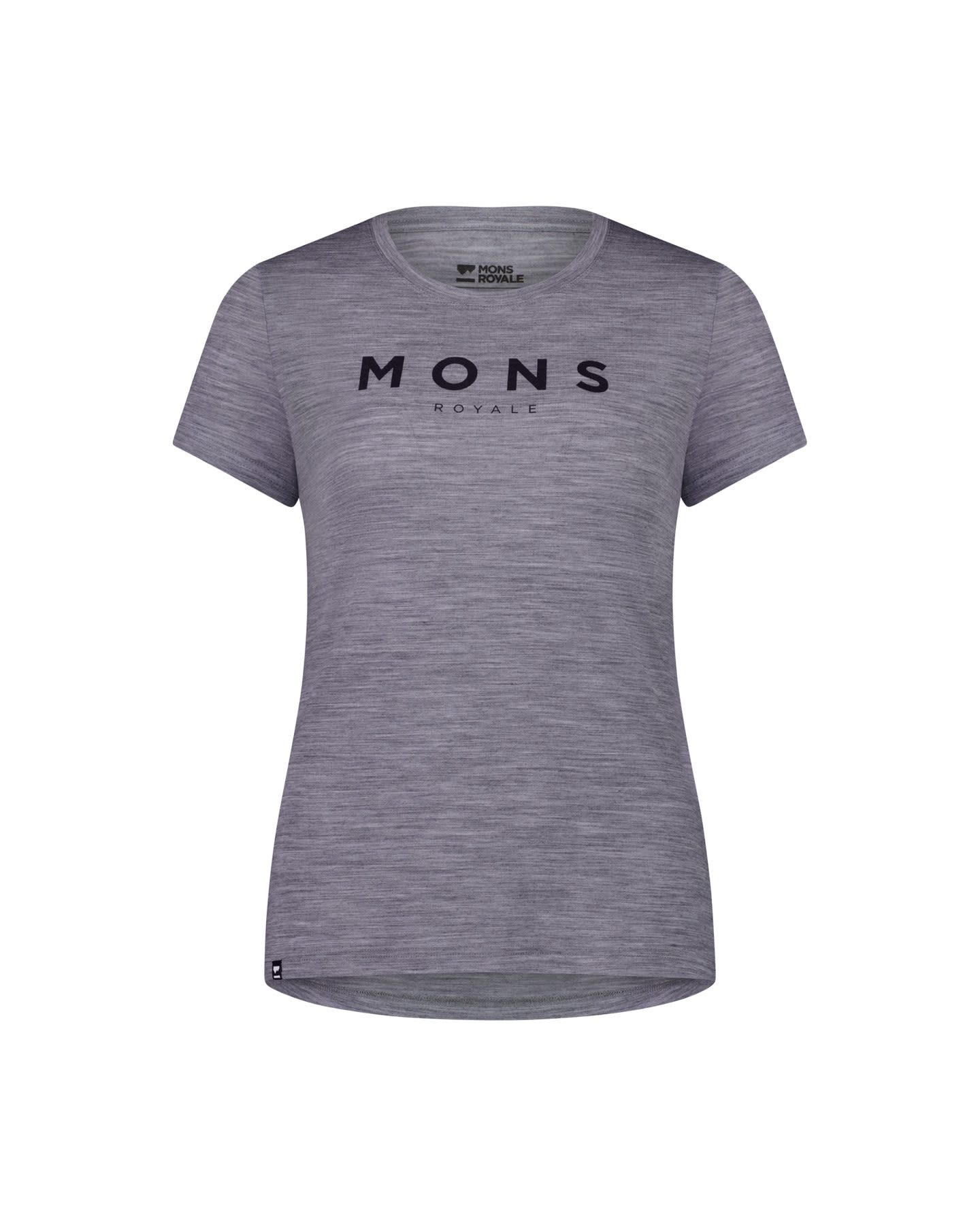 Mons Royale Kurzarmshirt Mons Royale W Icon Tee Print Damen Kurzarm-Shirt