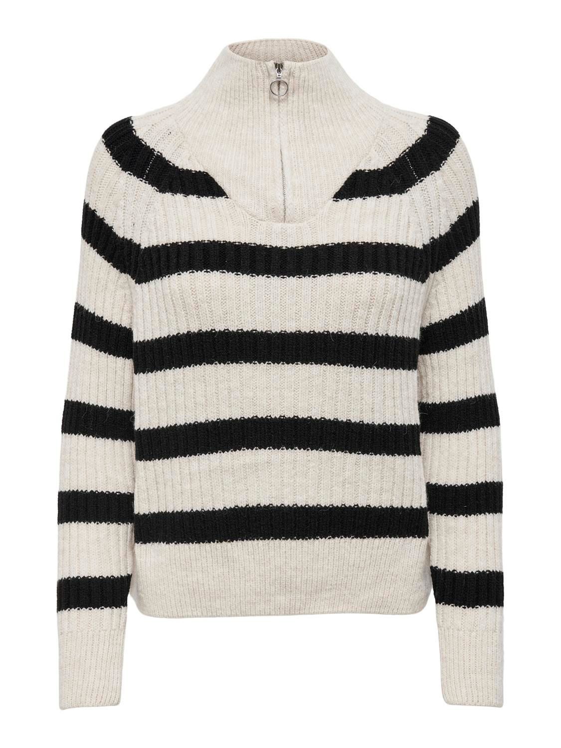 Stehkragenpullover ONLLEISE FREYA LS ZIP HIGH NECK KNT NOOS
