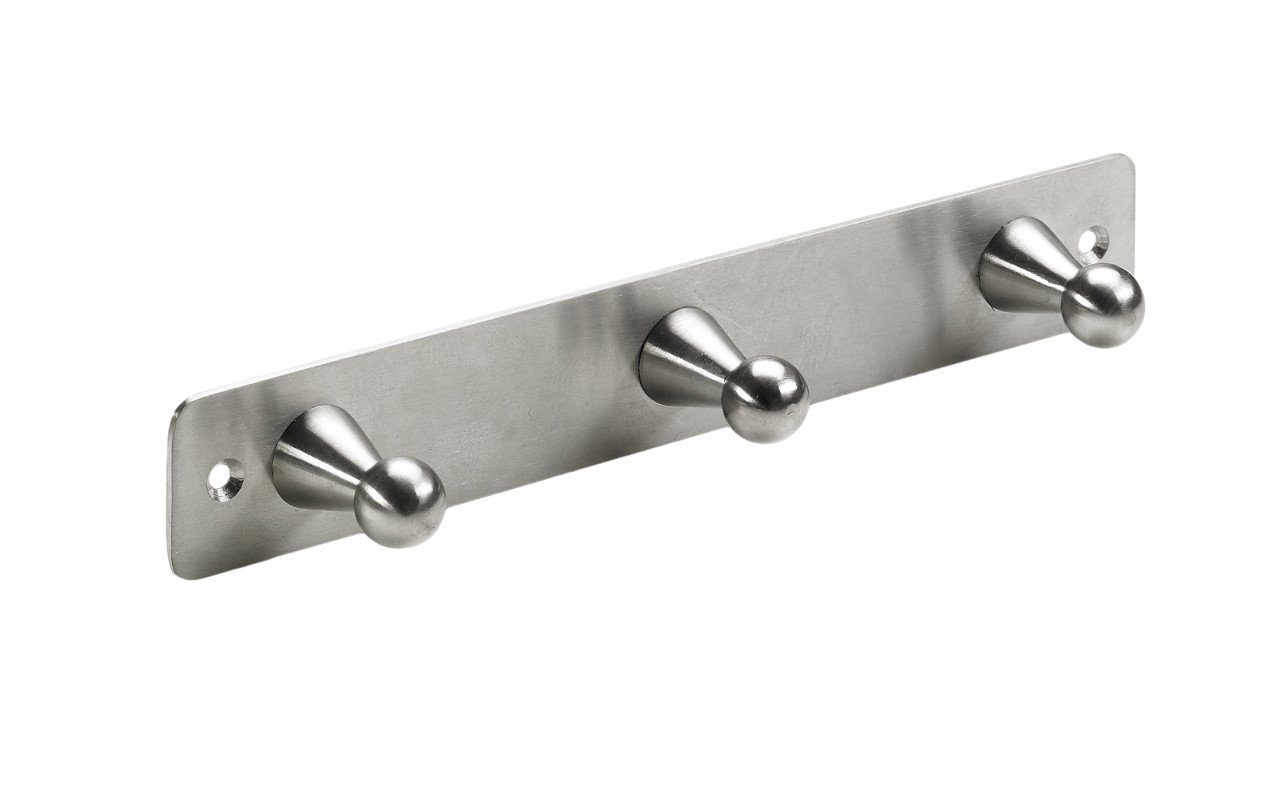 Hettich Garderobenleiste Hettich Garderobenleiste 3 Haken 22,0 x 3,5 x 3,6