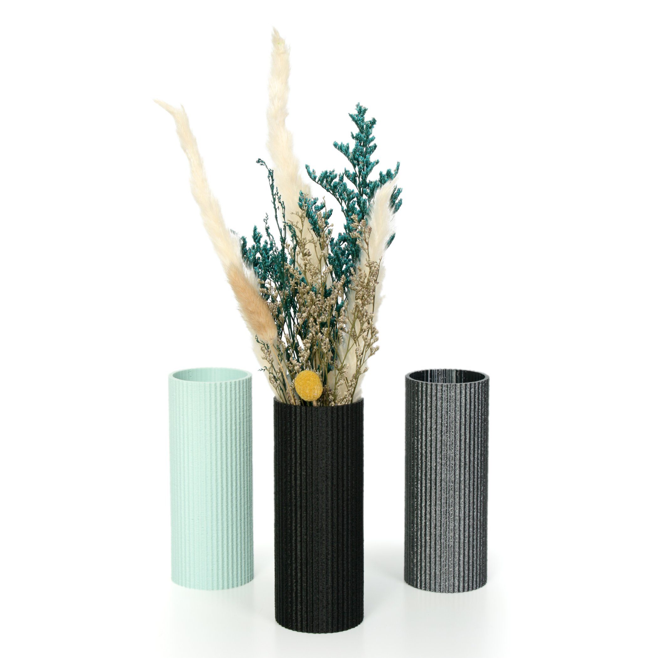 Blumenvase & Kreative Dekovase aus Feder Green nachwachsenden aus wasserdicht Vase Rohstoffen; – Designer Dekorative bruchsicher Water Bio-Kunststoff,