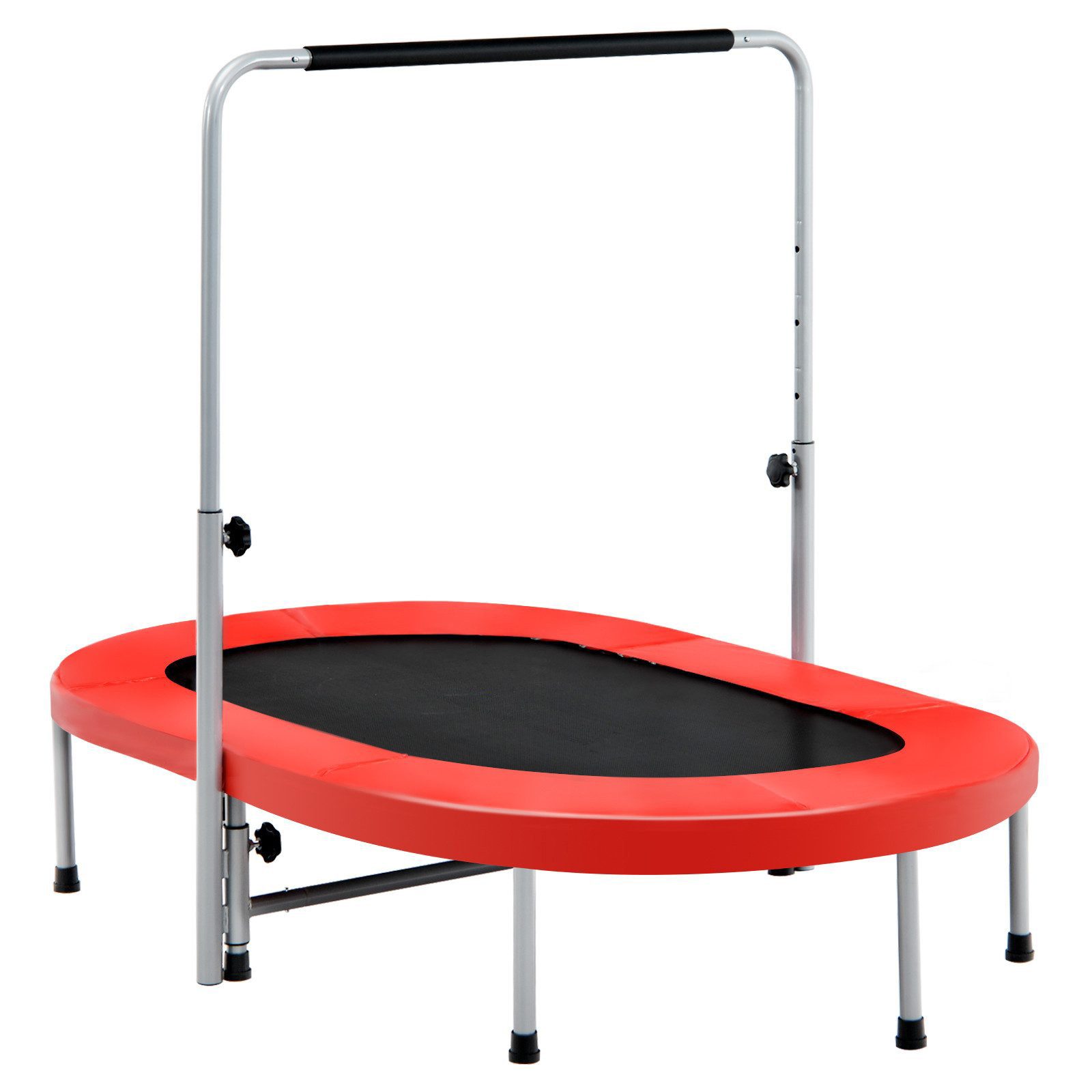 COSTWAY Kindertrampolin, Trampolin mit Haltegriff, Gartentrampolin, klappbar