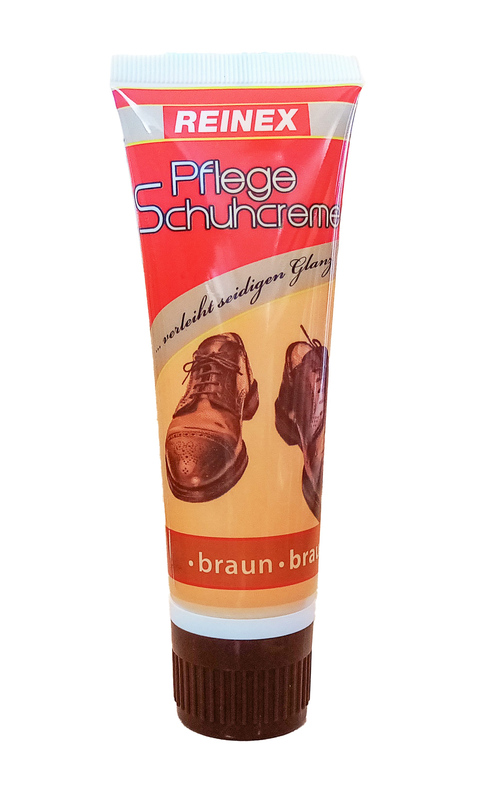Reinex SCHUHCREME 75ml Schuhpflege Schuhpflegecreme Schuhputz 97 (Braun) Schuhcreme, Schuhpolitur Schuh Pflege Полировка Creme