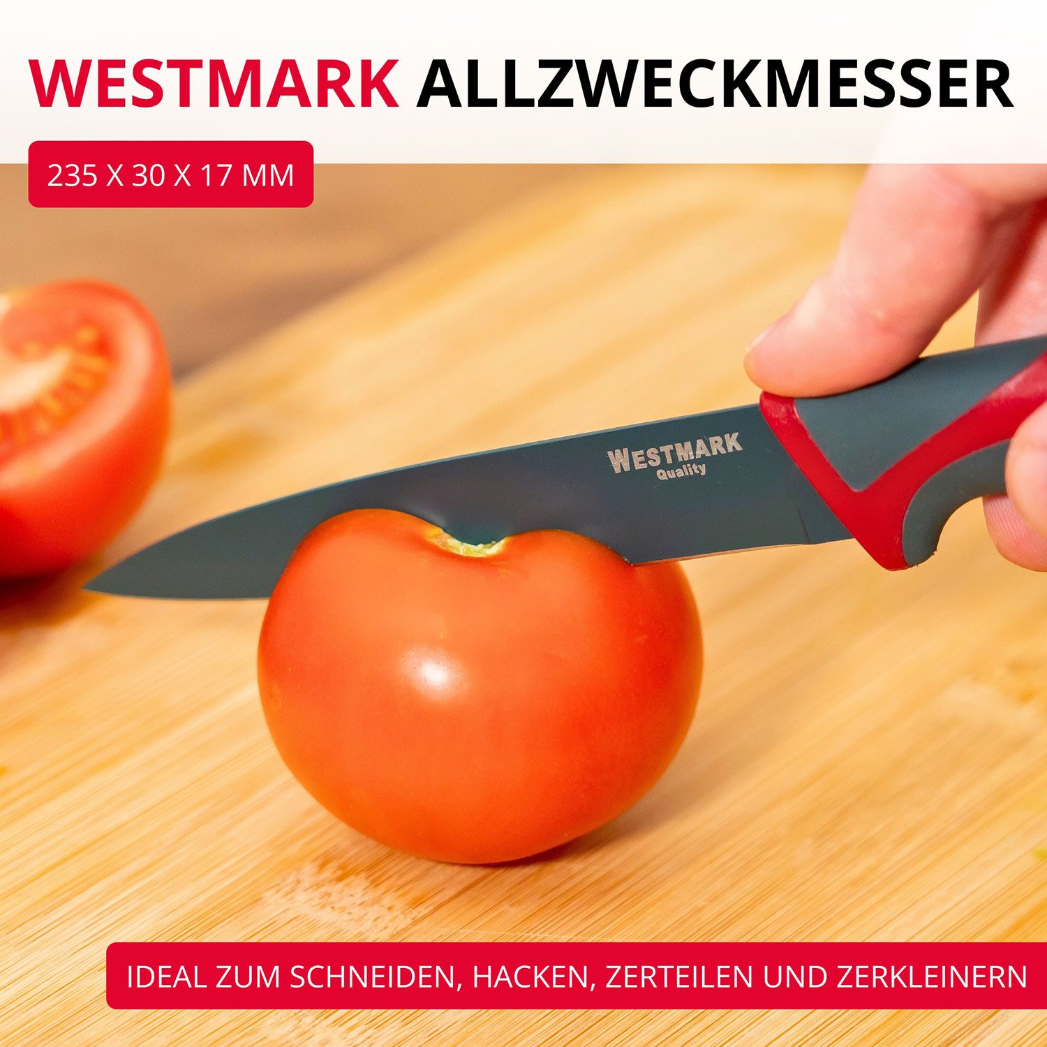 WESTMARK Allzweckmesser Klingenlänge: 12 cm, mit Klingenschutz, Allzweck-/Gemüsemesser
