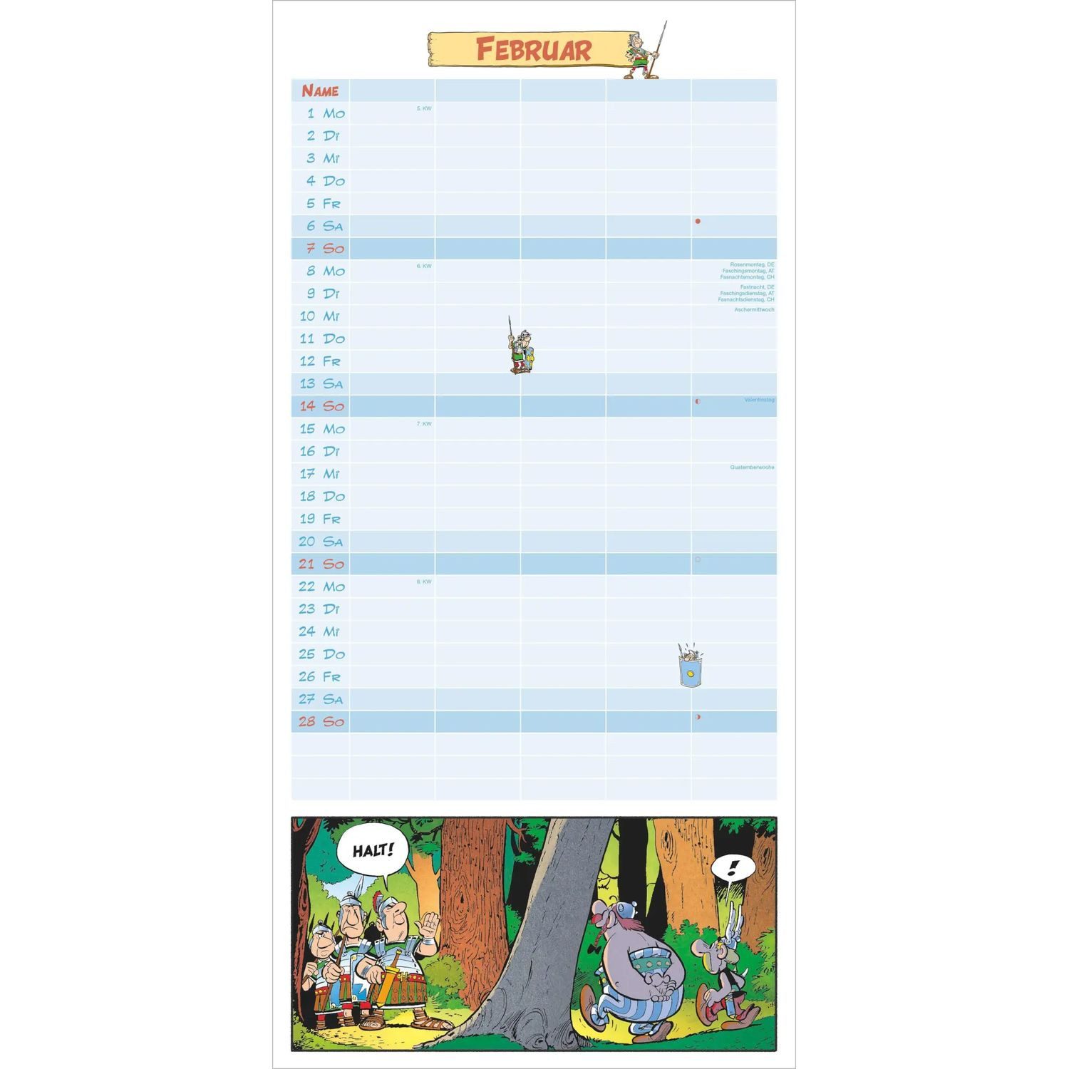 Wandkalender Asterix & Obelix 2027