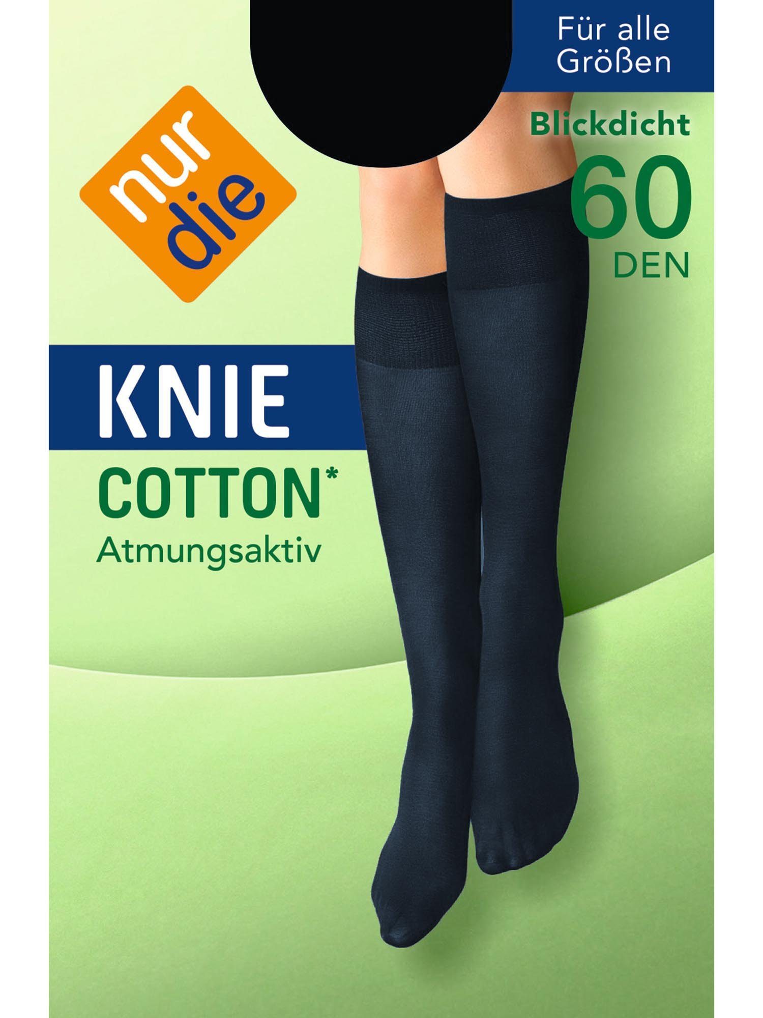 Nur Die Kniestrümpfe Cotton 60 DEN (1-Paar) marine