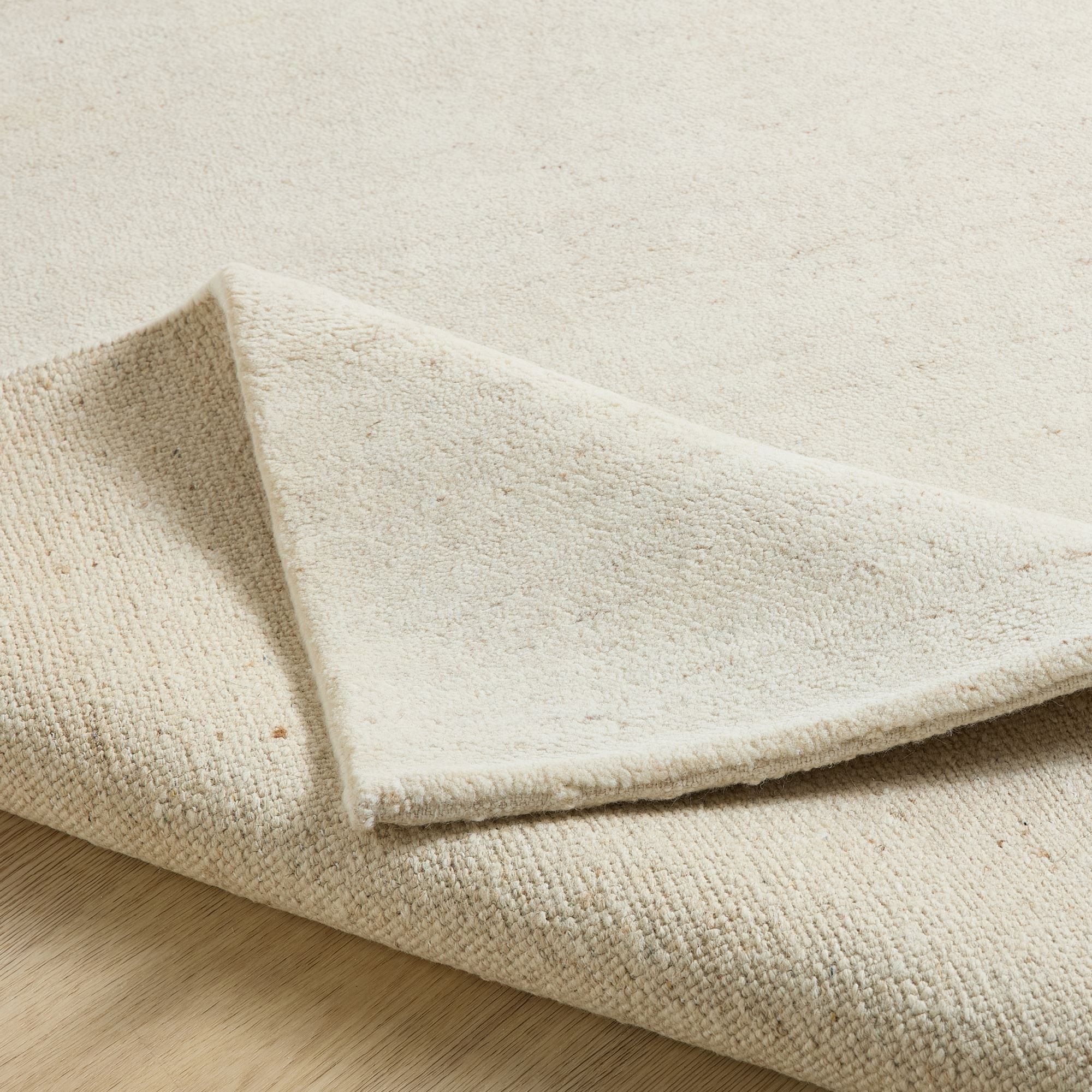 Natur Pur Wollteppich Terra, warme Farben, weicher Flor, Rechteckig