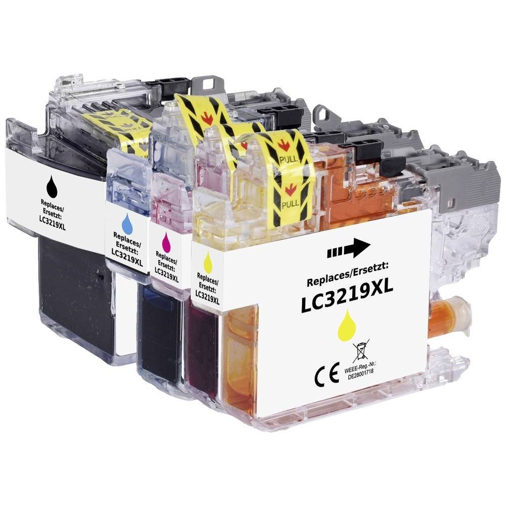 Renkforce Tinte ersetz LC-3219XLBK, LC-3219XLC, LC-3219XLM RF-5705474 Tintenpatrone