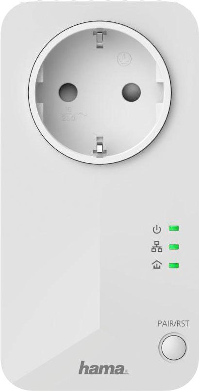 Hama Powerline 600 Mbps Set "Socket" Netzwerk-Adapter zu RJ-45 (Ethernet)