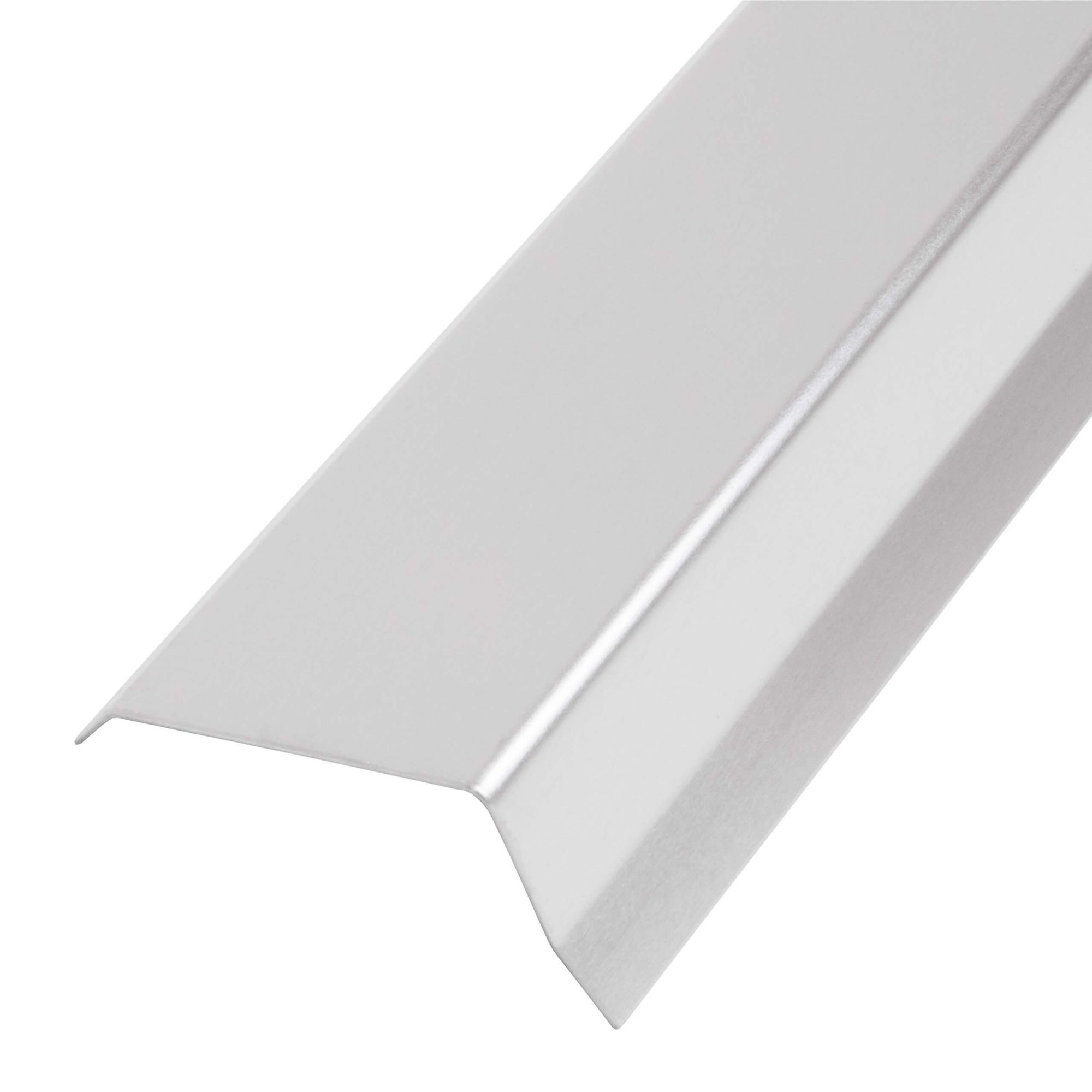DAPRONA Profil (Attika Blech, Traufenblech 2m, 45mm Silber Dacheindeckung aus Alu, 1-St), geeignet für Attika, Ortgang, Traufbohle, für Flachdach und Steildach