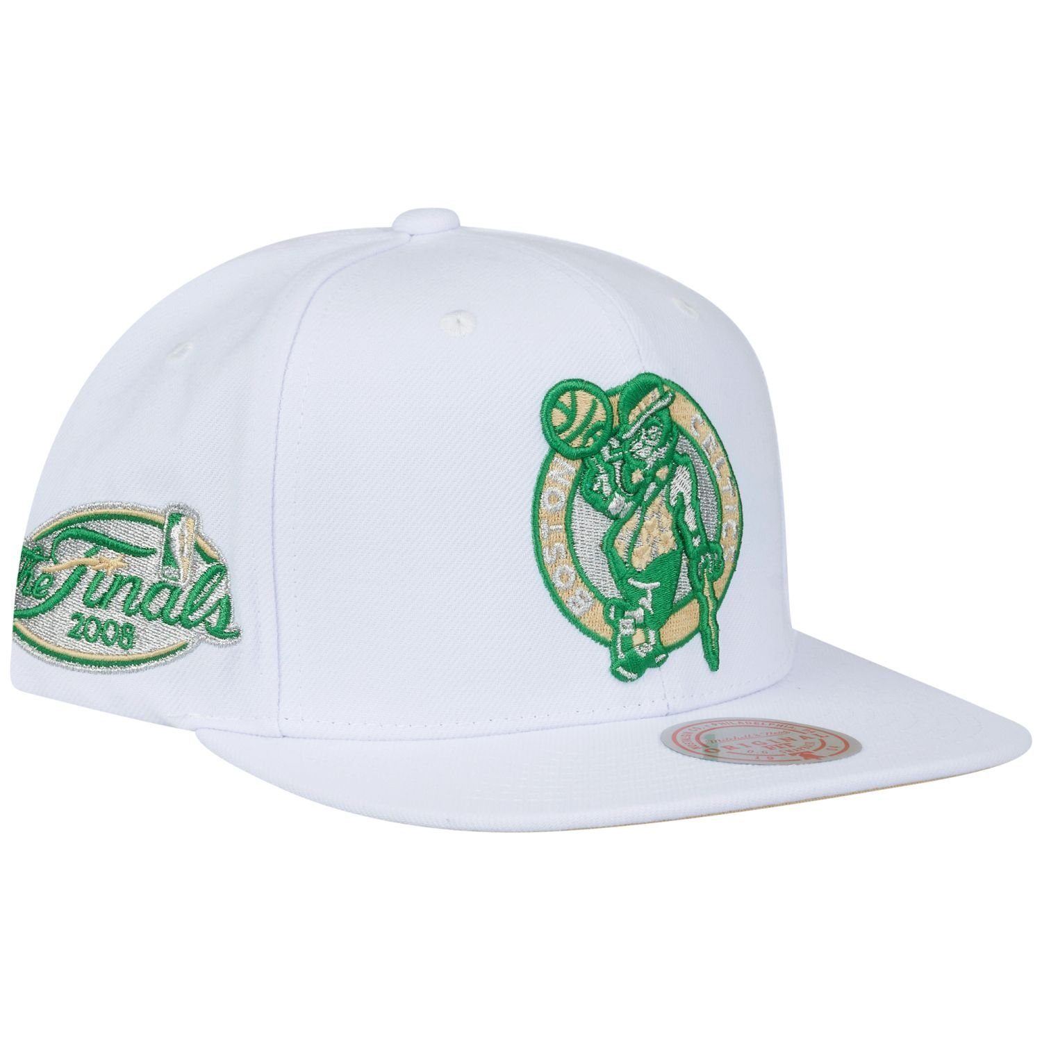 Mitchell & Ness Snapback Cap WHITE Boston Celtics