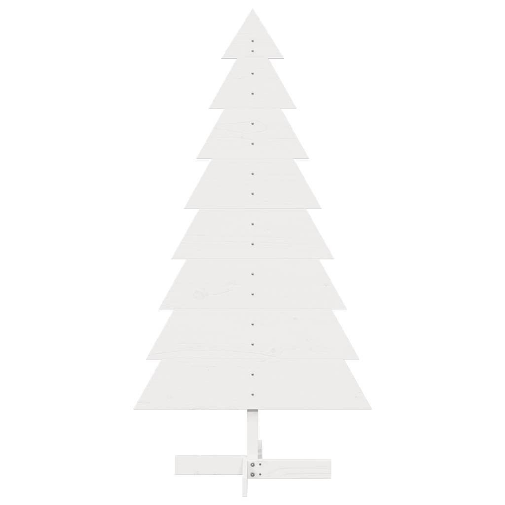 vidaXL Künstlicher Weihnachtsbaum Weihnachtsbaum zum Schmücken Weiß 150 cm Massivholz Kiefer