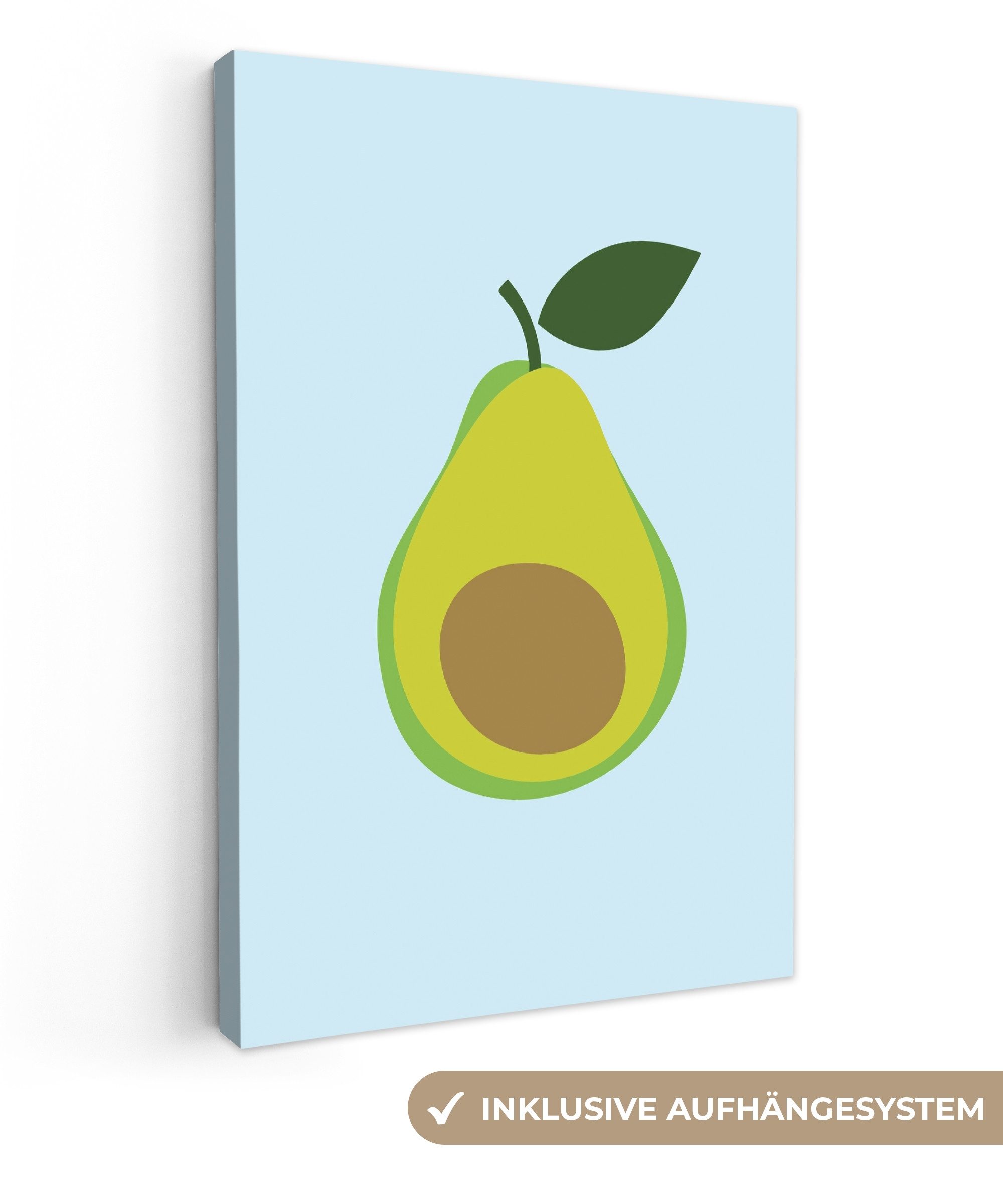 OneMillionCanvasses® Leinwandbild Avocado - Illustration - günstig online kaufen