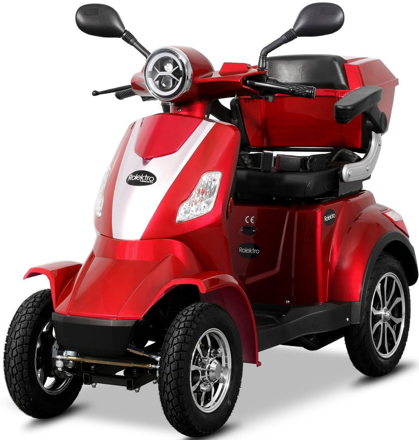 Rolektro Elektromobil Rolektro E-Quad 25 V.2, Blei-Gel-Akku, 1000 W, 25 km/h, (mit Topcase)