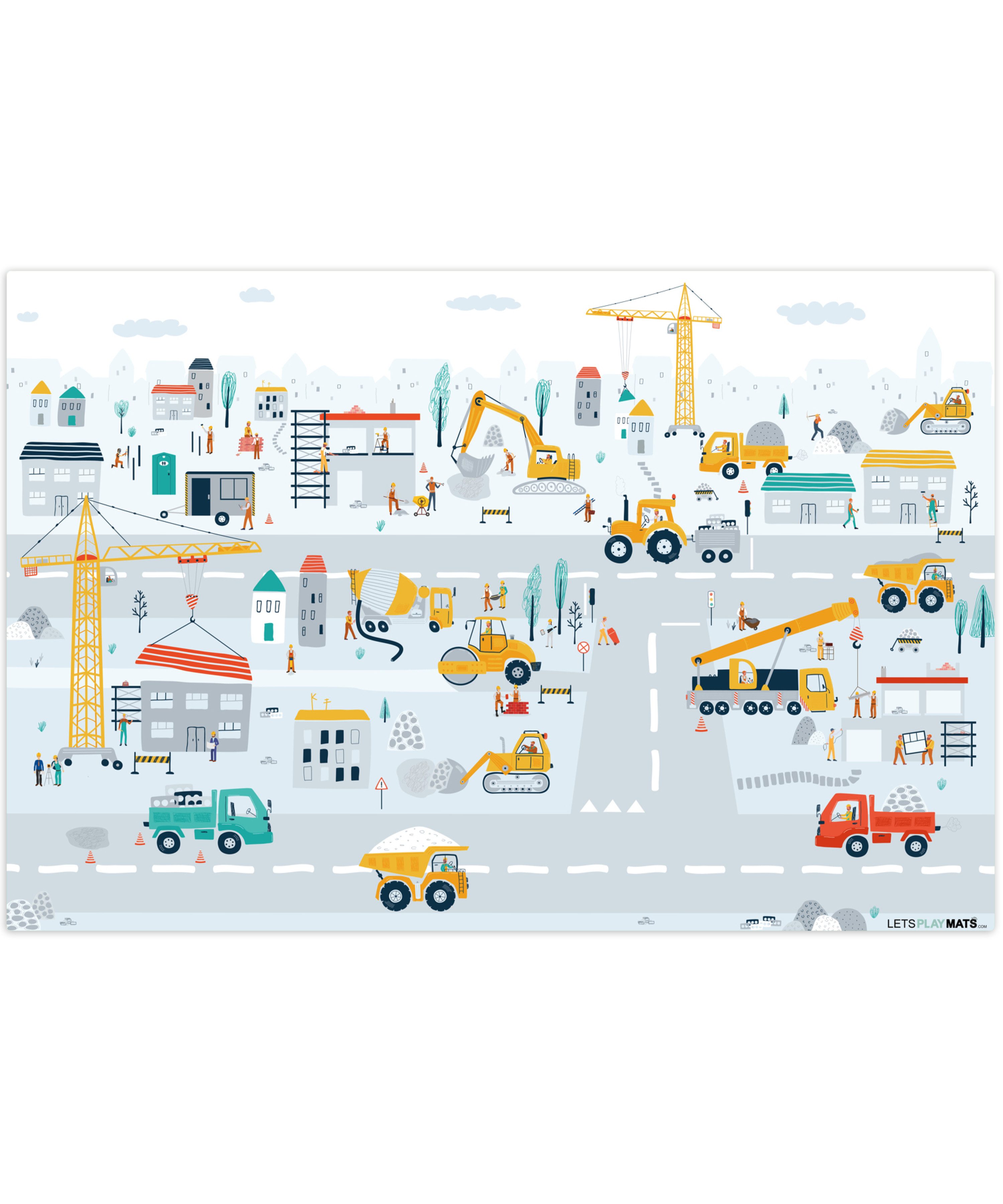 LetsPlaymats Spielmatte Baustelle - Traktor - Bagger - Auto - Design, Krabb günstig online kaufen