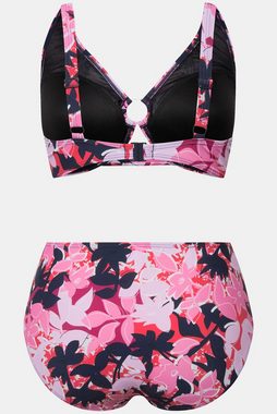 Ulla Popken Soft-BH Bikini Blüten Zierring Softcups recycelt