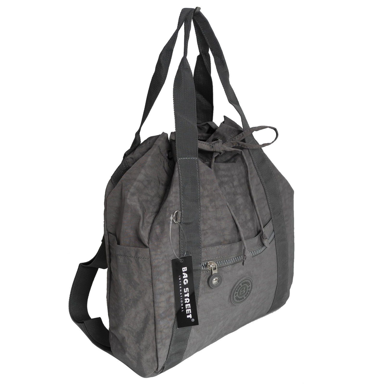 BAG STREET Cityrucksack leichte Street Damen - Grau Bag Rucksackhandtasche