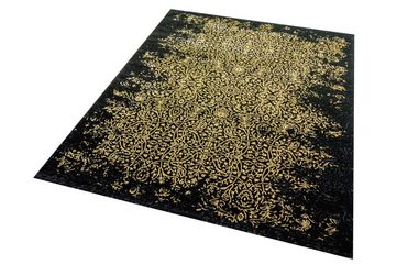Teppich Teppich Wohnzimmer Designerteppich Ornamente schwarz gold, Carpetia, rechteckig, Höhe: 12 mm
