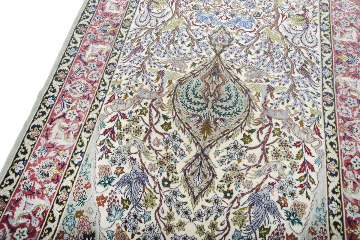 rechteckig, Höhe: Seidenkette Nain 112x165 Trading, 8 Orientteppich, Orientteppich Isfahan Handgeknüpfter mm