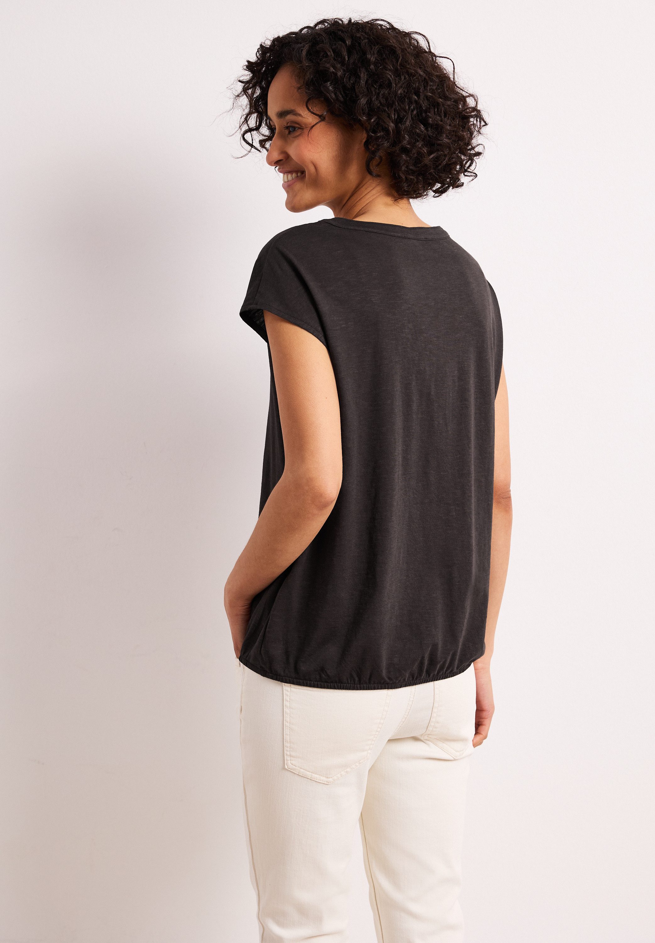 STREET ONE T-Shirt mit geschlitztem Rundhalsausschnitt – Bild 2 von 5
