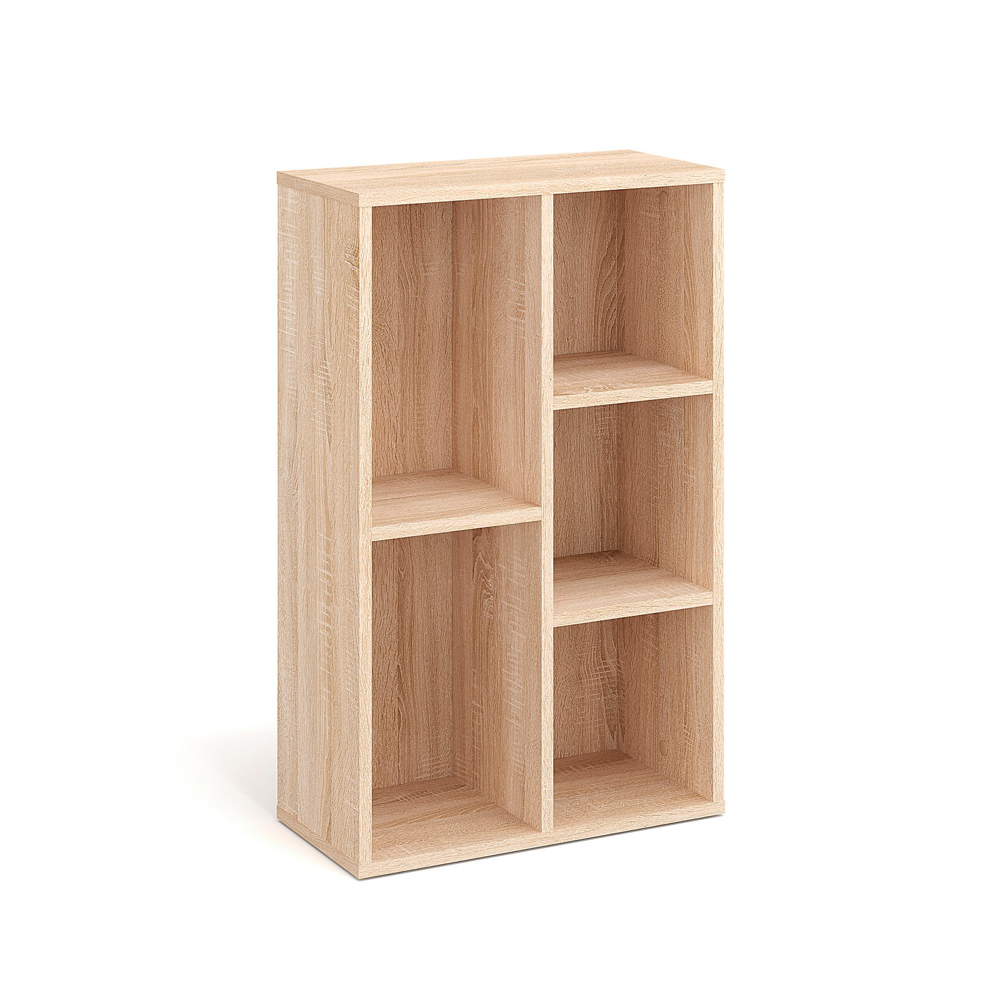 KOMTO Bücherregal Sola Weiß Bücherschrank Regal Schmal mit 5, 7, Fächern für Wohnzimmer, 5-tlg., Kinderzimmer, Schlafzimmer, Book Shelf 50B x 24T x 106H cm