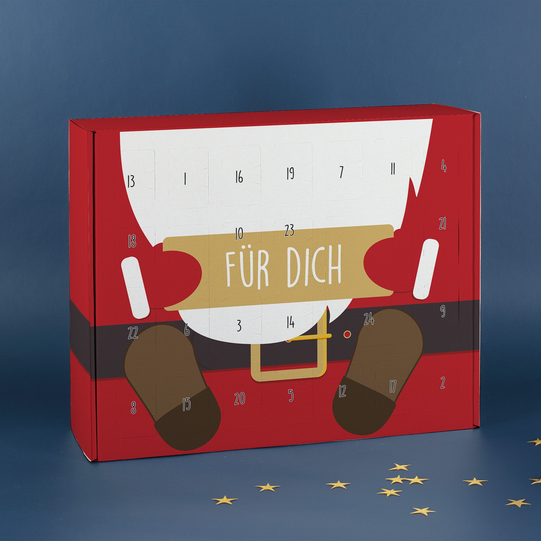 Herz & Heim befüllbarer Adventskalender mit festlichen Motiven zu Weihnachten - DIY Adventskalender, zum selbst Befüllen, aus stabiler Pappe – Bild 3 von 5