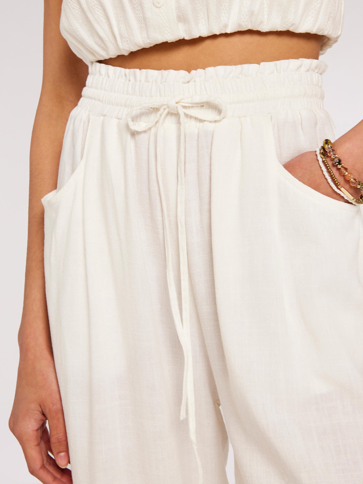 Apricot Stoffhose Legere Hose, mit weitem günstig online kaufen