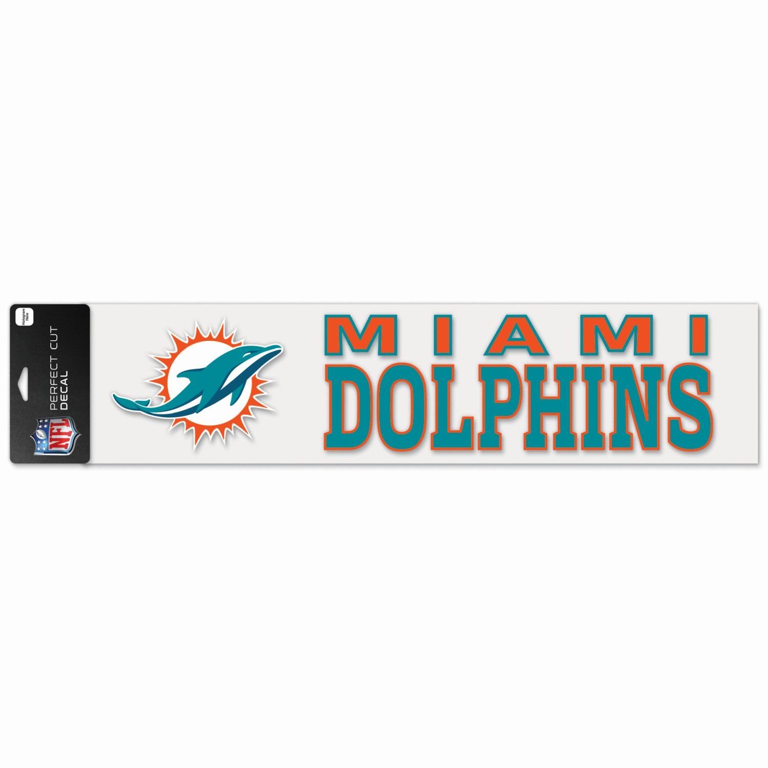 WinCraft Wanddekoobjekt XXL Aufkleber Dolphins Teams Miami Perfect 10x40cm Cut NFL
