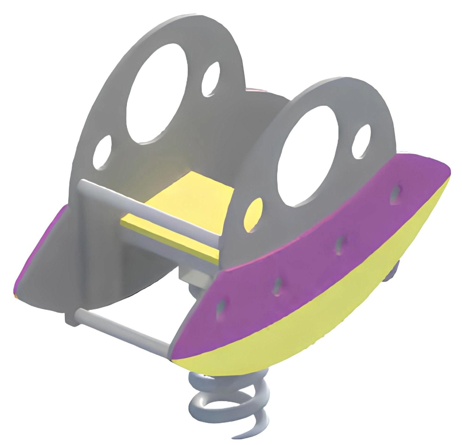 Xlmoebel Federwippe Ufo Schaukelwippe für Kinder, robust und bunt gestaltet (Federwippe) Hergestellt in Europa