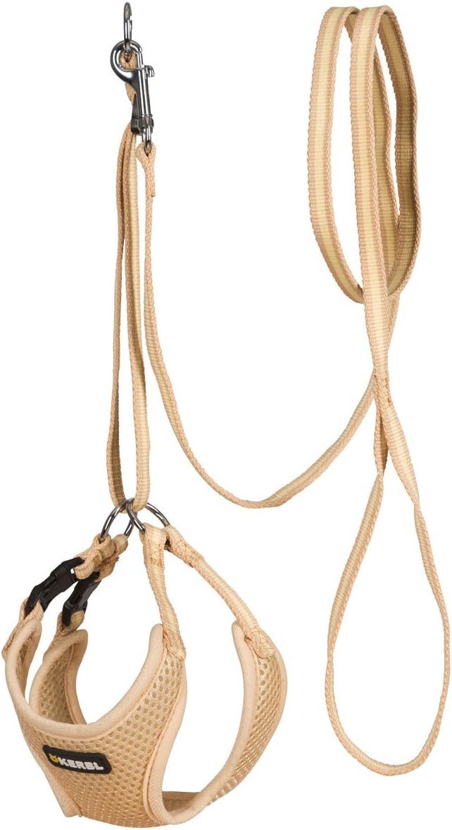 Kerbl Hunde-Geschirr Welpengeschirr mit Leine, beige, 24-44 cm/10 mm