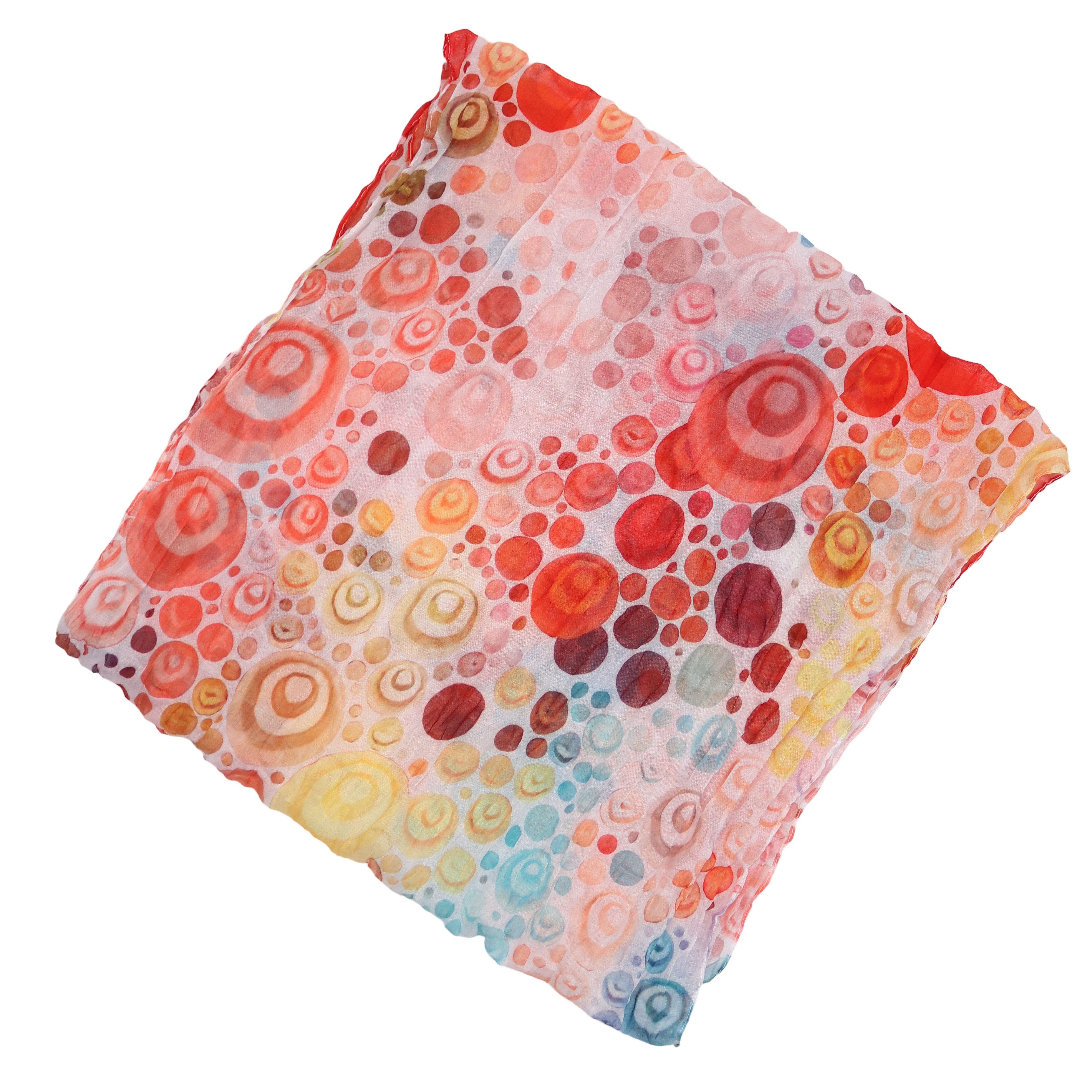 MIRROSI Loop Damen Schal mit Kreis-Muster Weich, Schlauchschal, (zweimal um den Hals wickelbar, ca.45x75cm), Damen Halstuch ideal für Frühling, Sommer oder Herbst