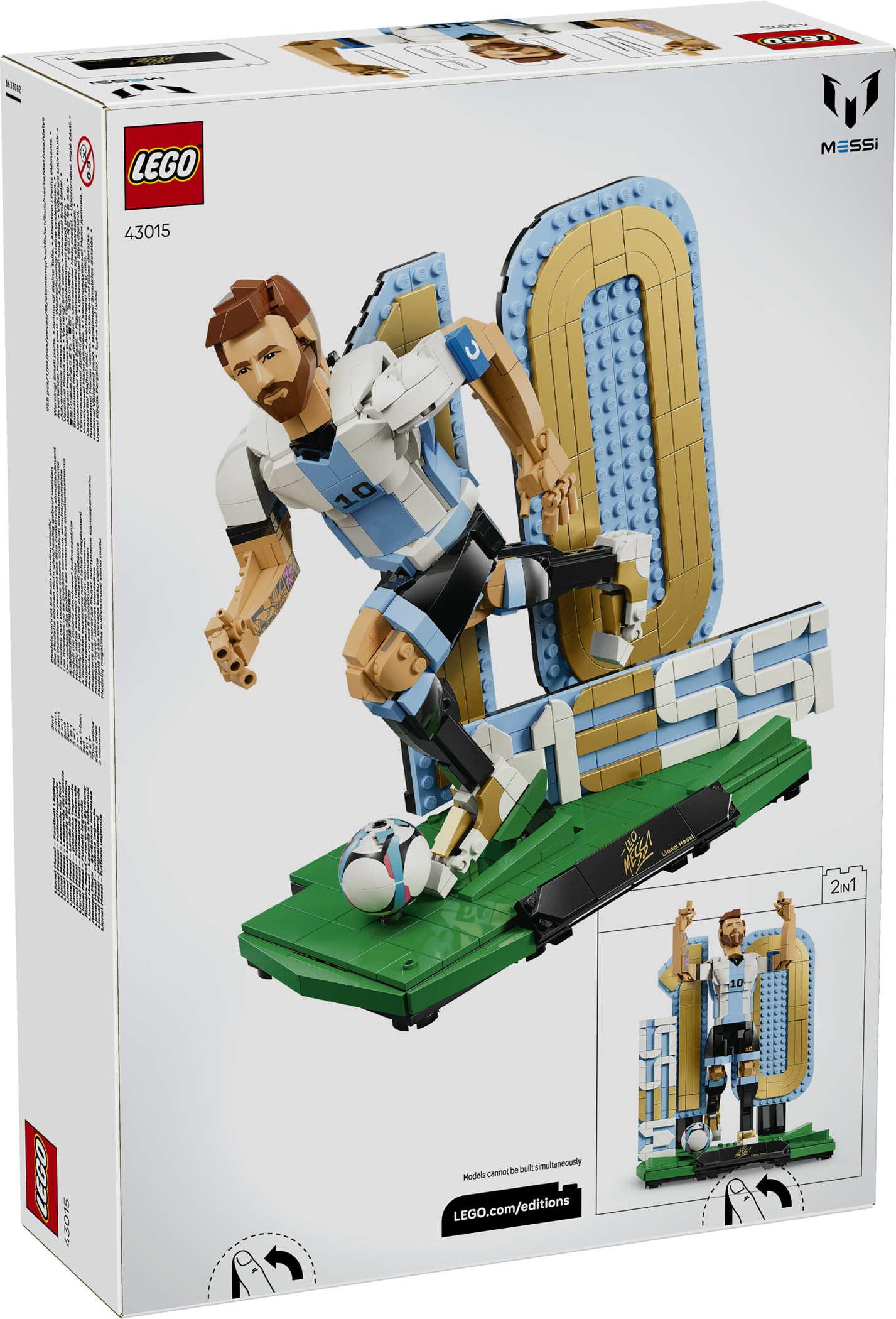 LEGO® Editions Football Lionel Messi - Fußballlegende 958 Teile 43015 Spielbausteine