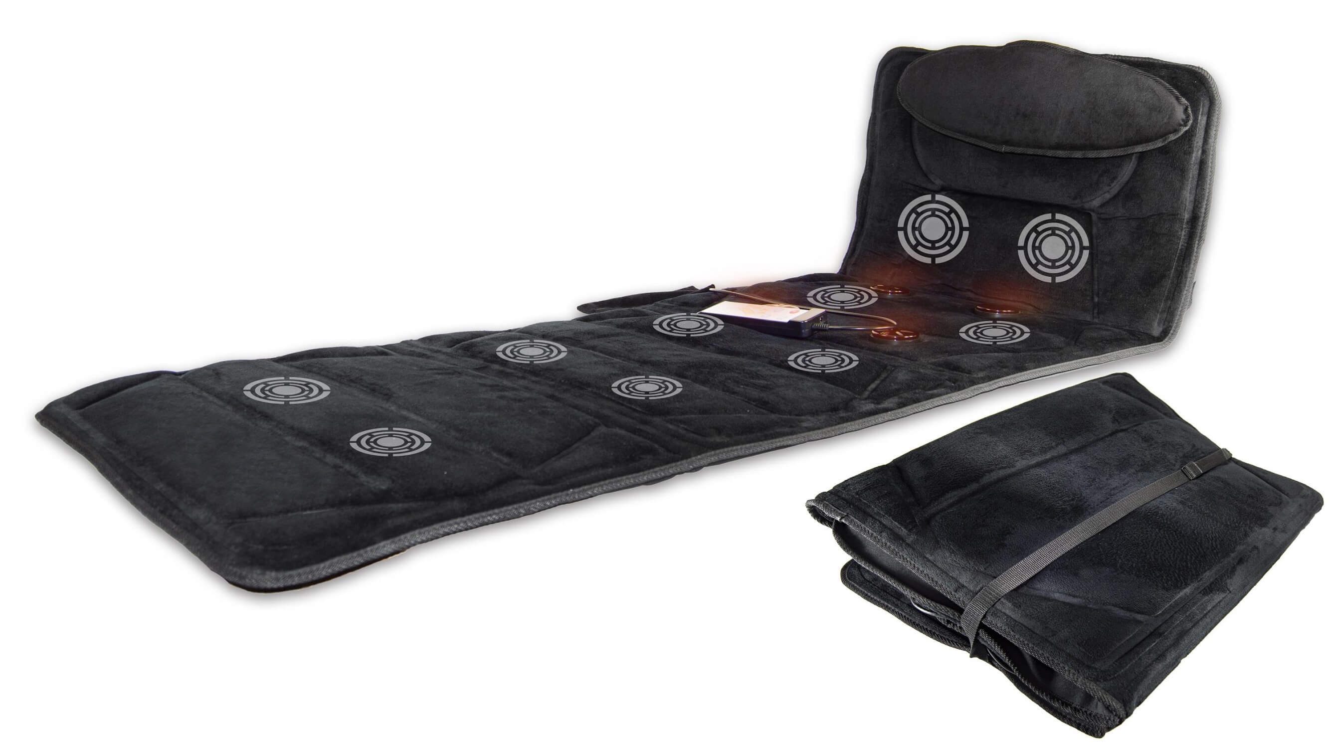 Jocca Massagematte Infrarot-Wärmematte mit Vibrations-Massage, 10 Motoren, 5 Programme, 1-tlg., Visco-Kopfkissen,3 Intensitäten,Ganzkörpermassage