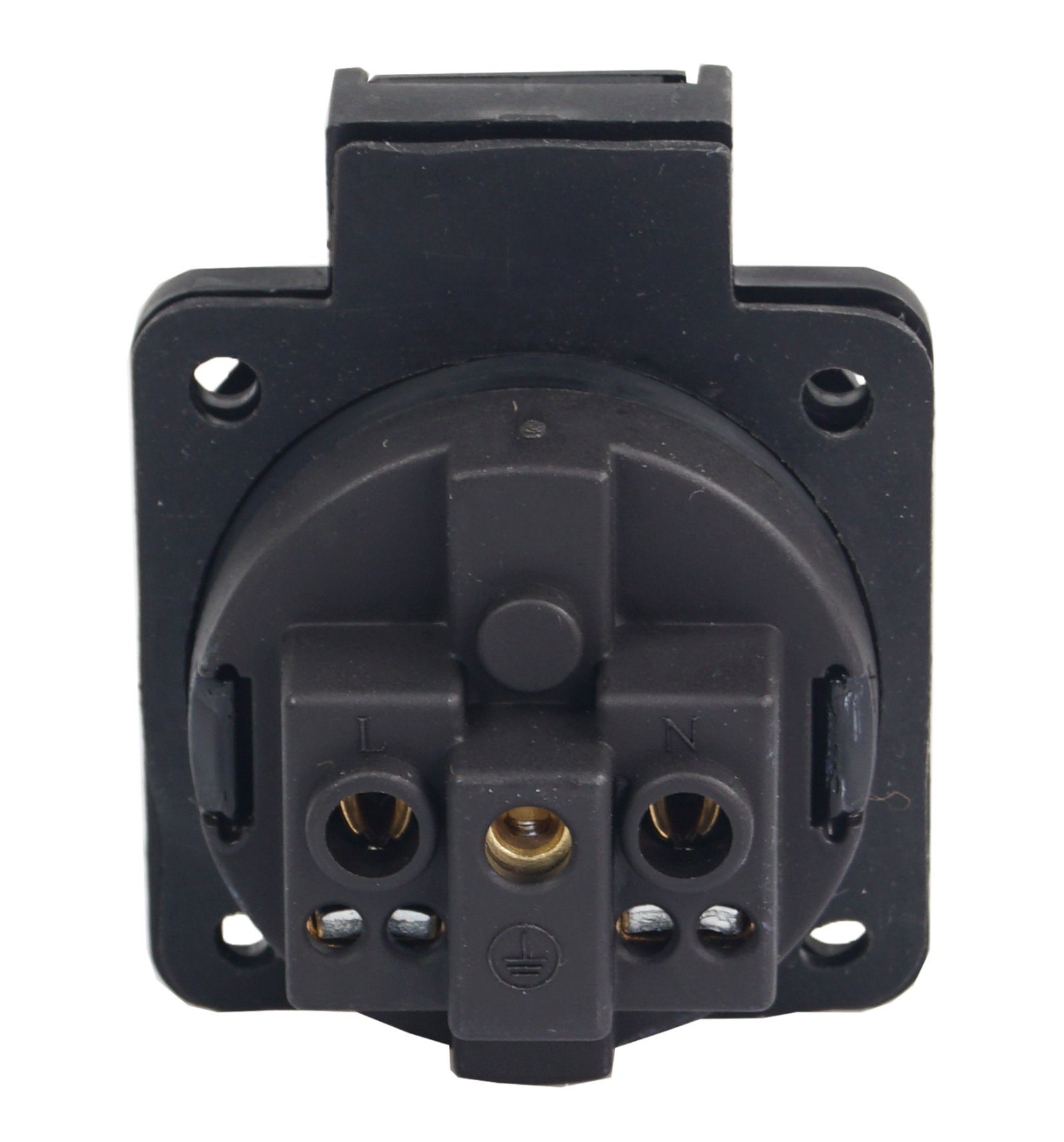 ADELID Steckdose, Schuko Einbausteckdose Anbausteckdose 1-Fach 16A 230V IP54 Schwarz