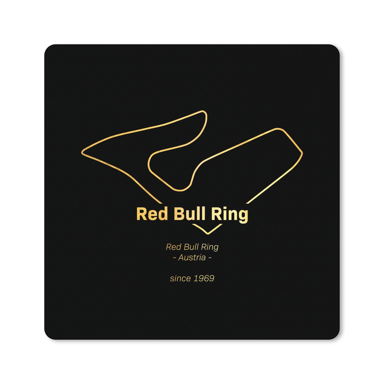 MuchoWow Mauspad Formel 1 - Rennstrecke - Red Bull Ring (1-St), Mouse pad groß, Schreibtisch Zubehör, 50x50 cm