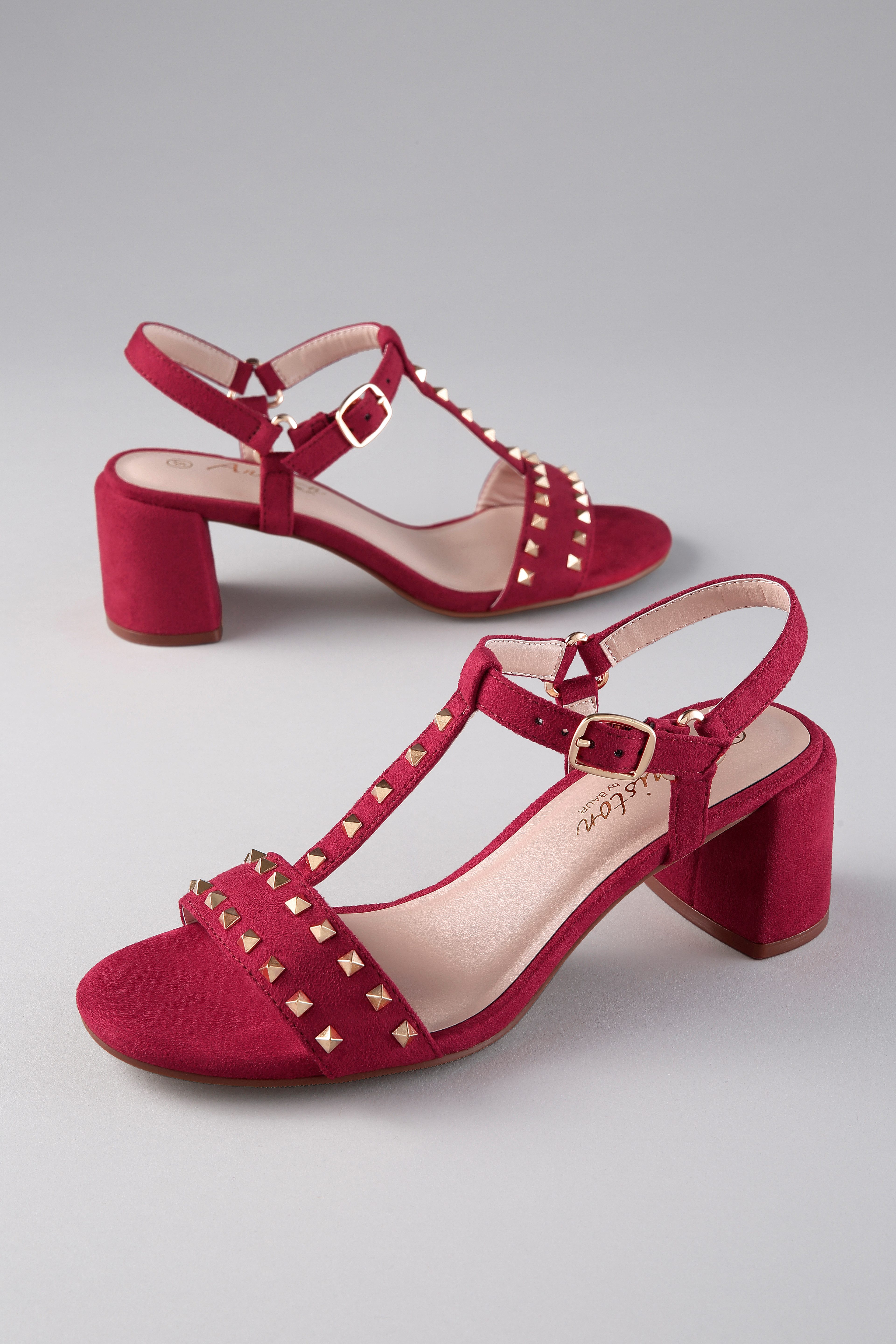 Aniston SHOES Riemchensandalette Sommerschuh, Blockabsatz, Nietenverzierung - NEUE KOLLEKTION