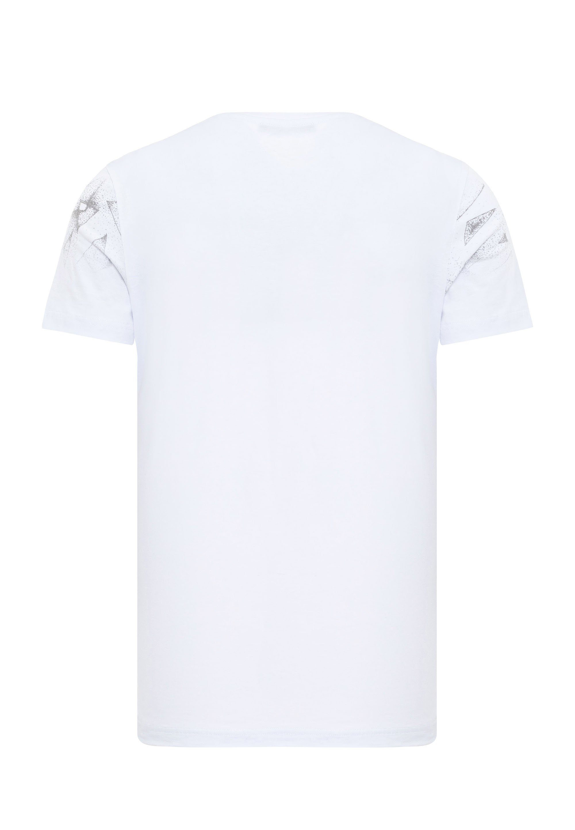 Cipo & Baxx weiß coolem T-Shirt in Brustprint