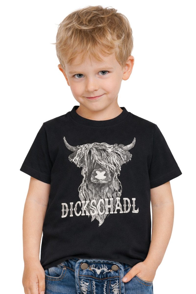 Hangowear Trachtenhemd Trachtenshirt Kind - QANI KIDS - schwarz
