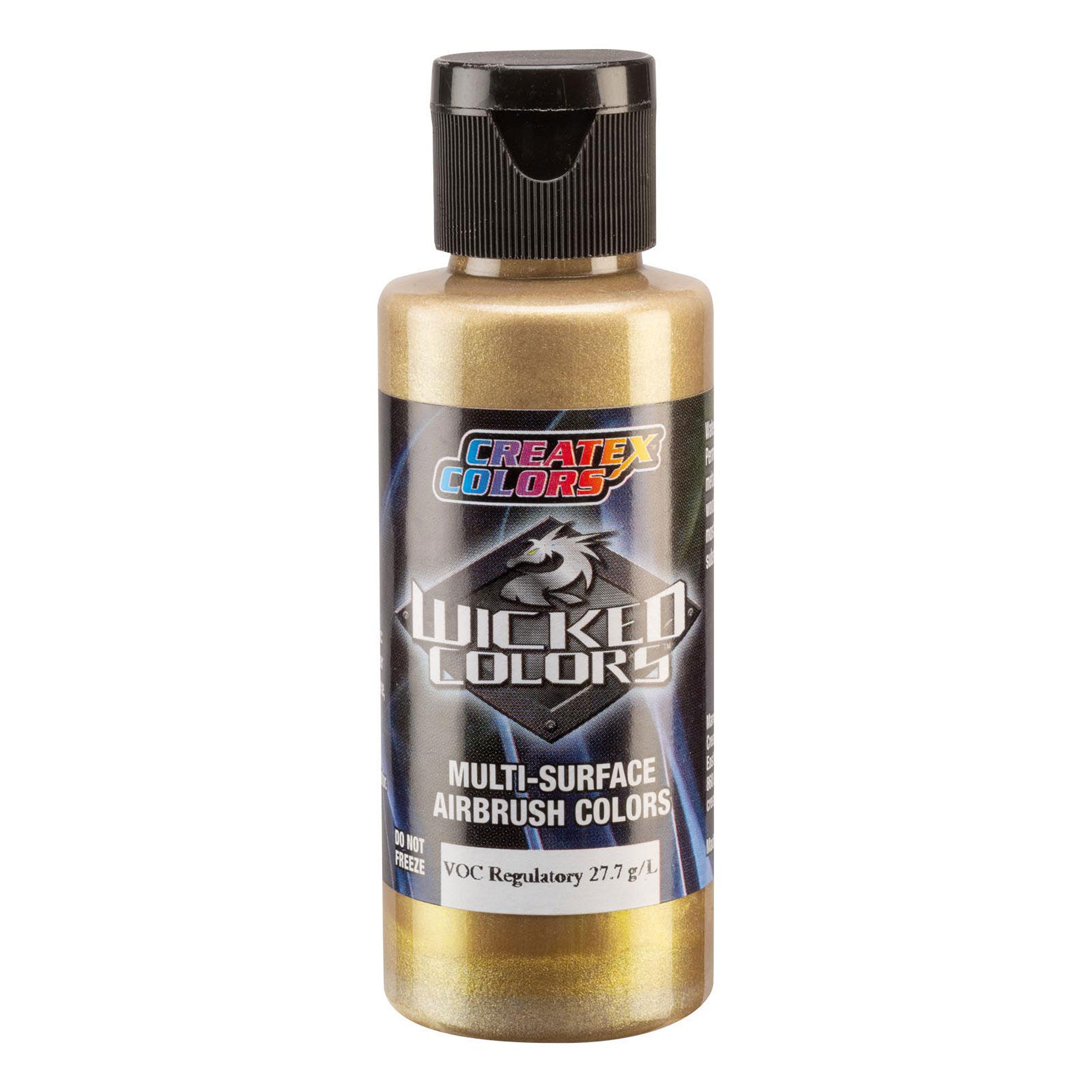Createx Colors Acrylfarbe Wicked W373 - Metallic Actress Gold 60ml - Airbrush Farbe - 116373